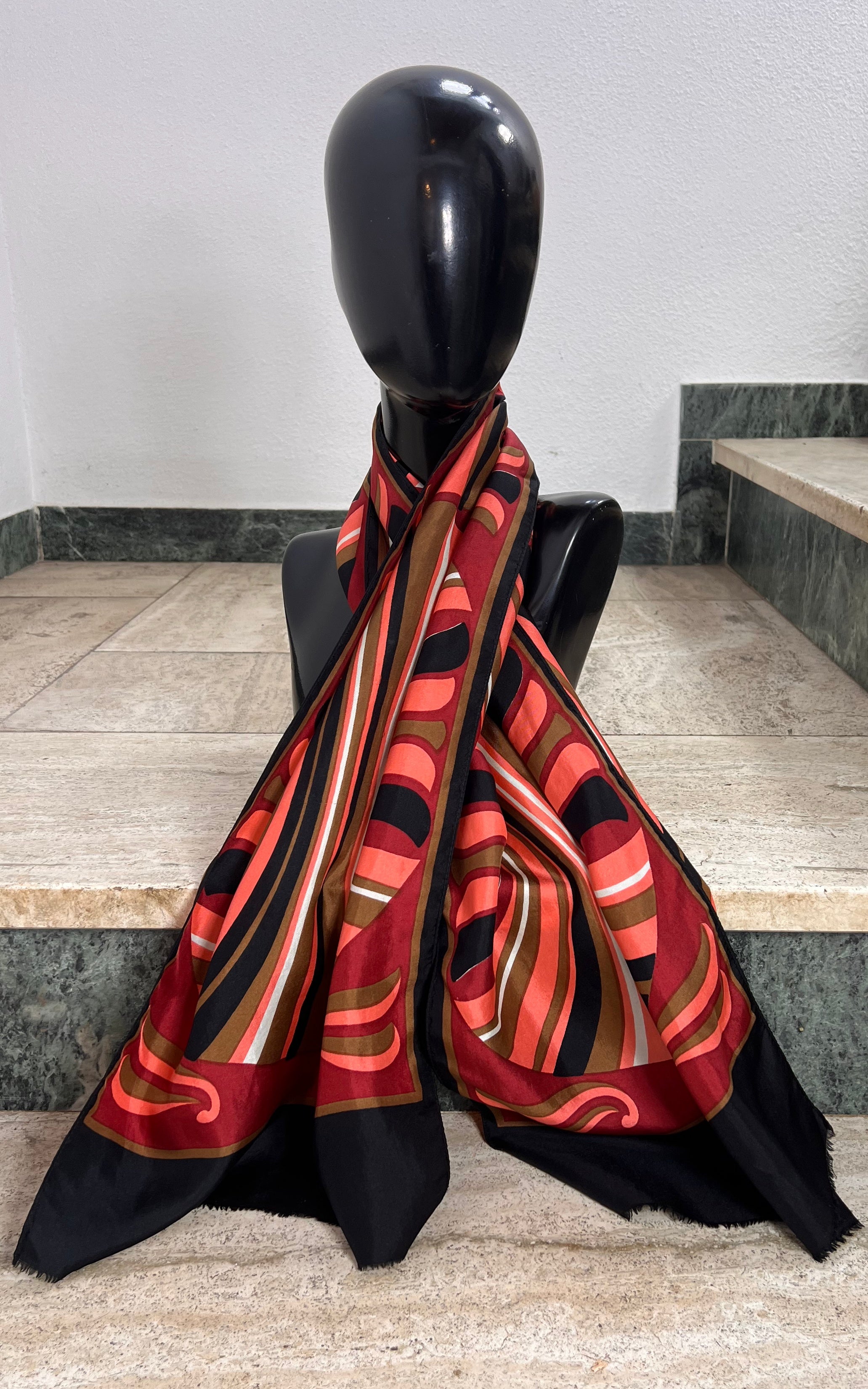 Vintage Psychedelic Silk Scarf