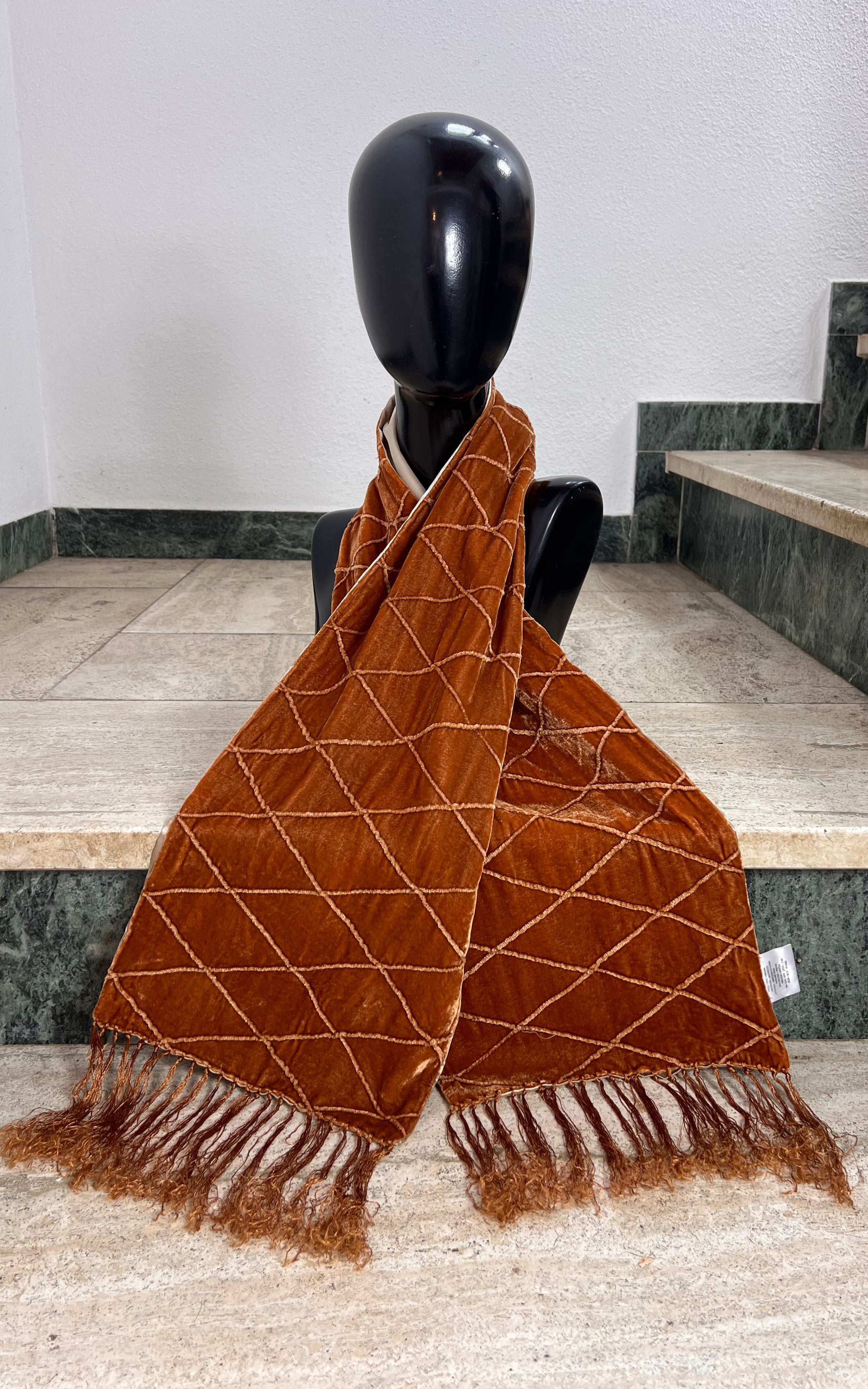Vintage Velvet & Silk Scarf