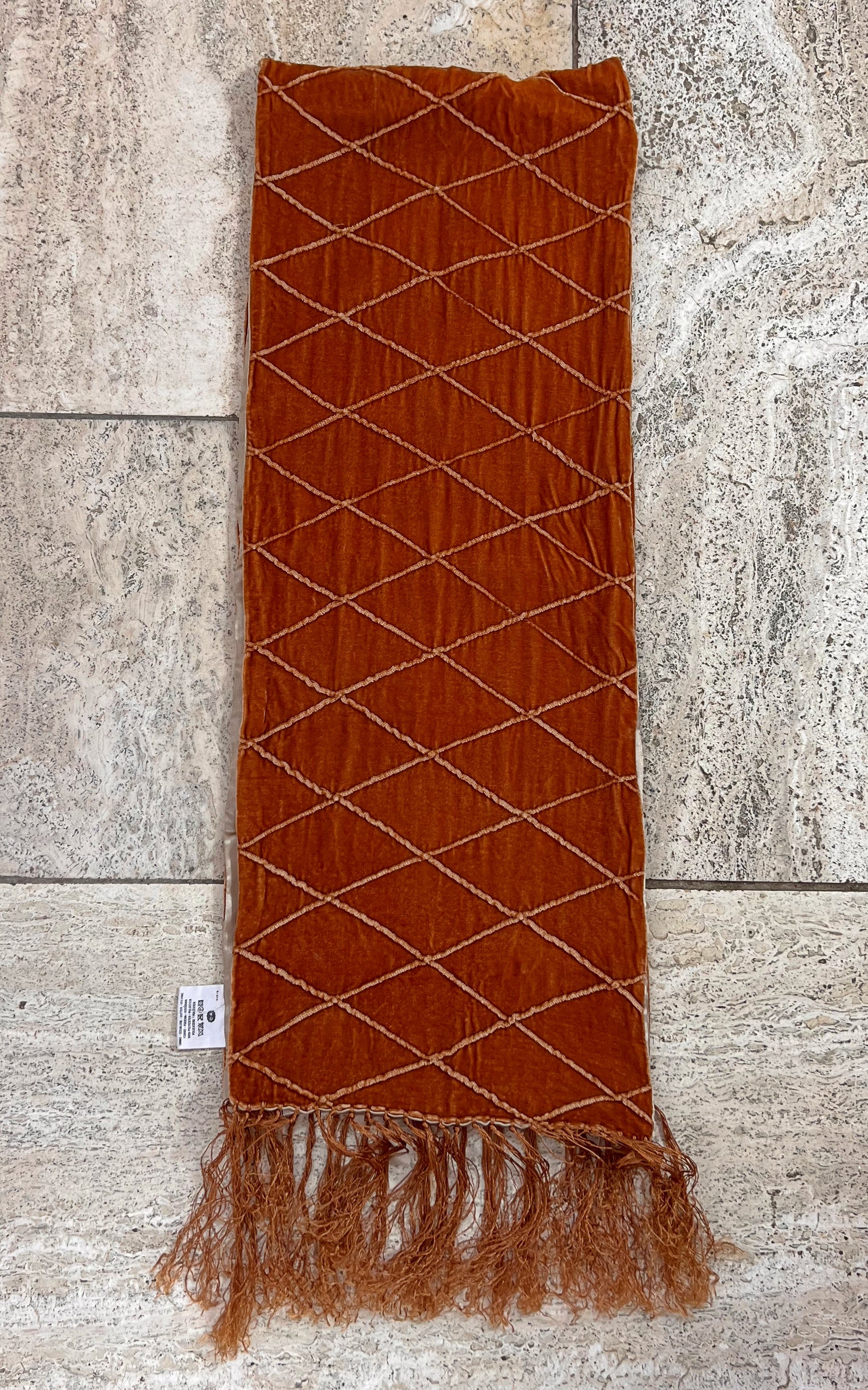 Vintage Velvet & Silk Scarf