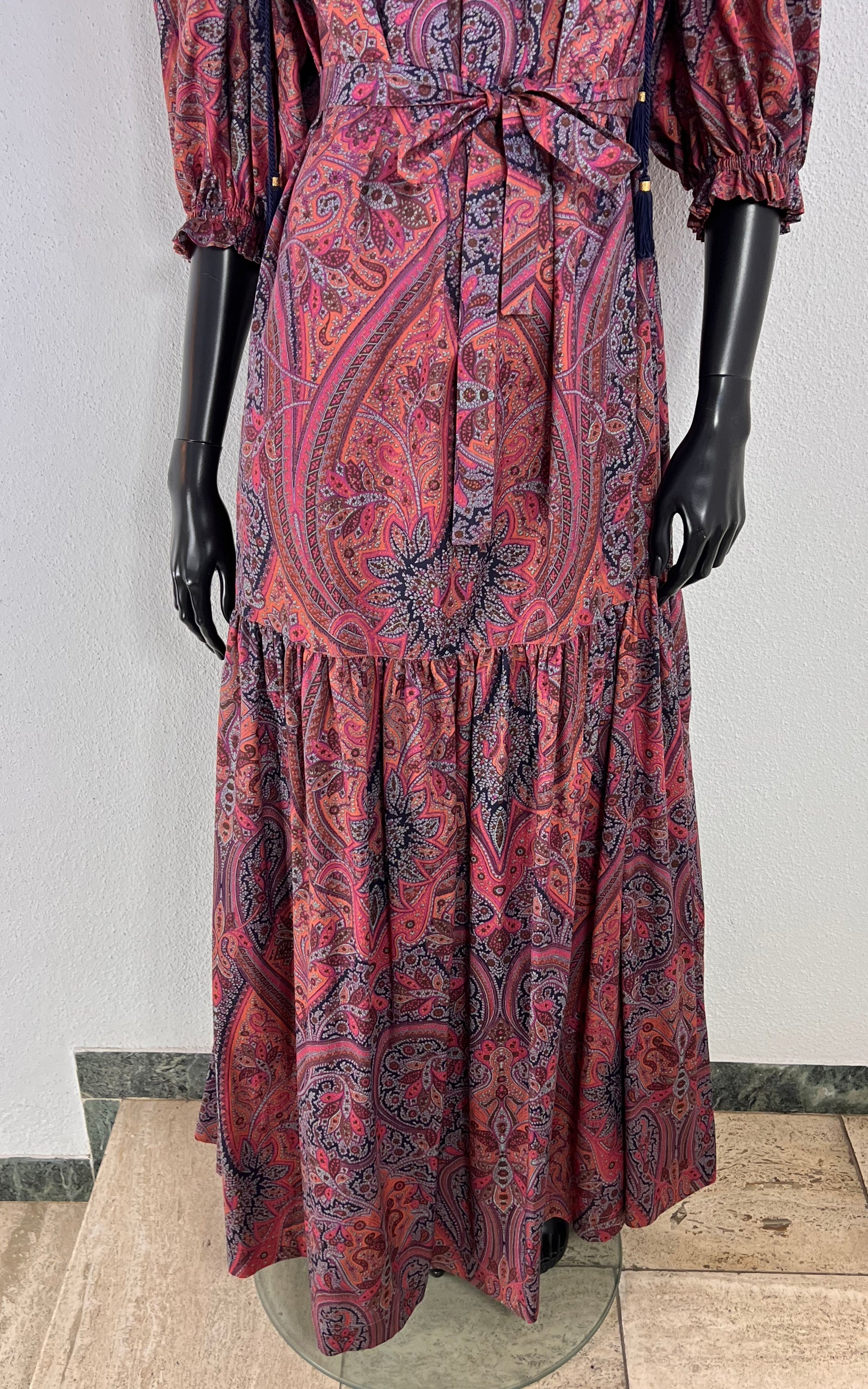 Vintage 70s Yves Saint Laurent Tassel Dress Russian Doll Collection