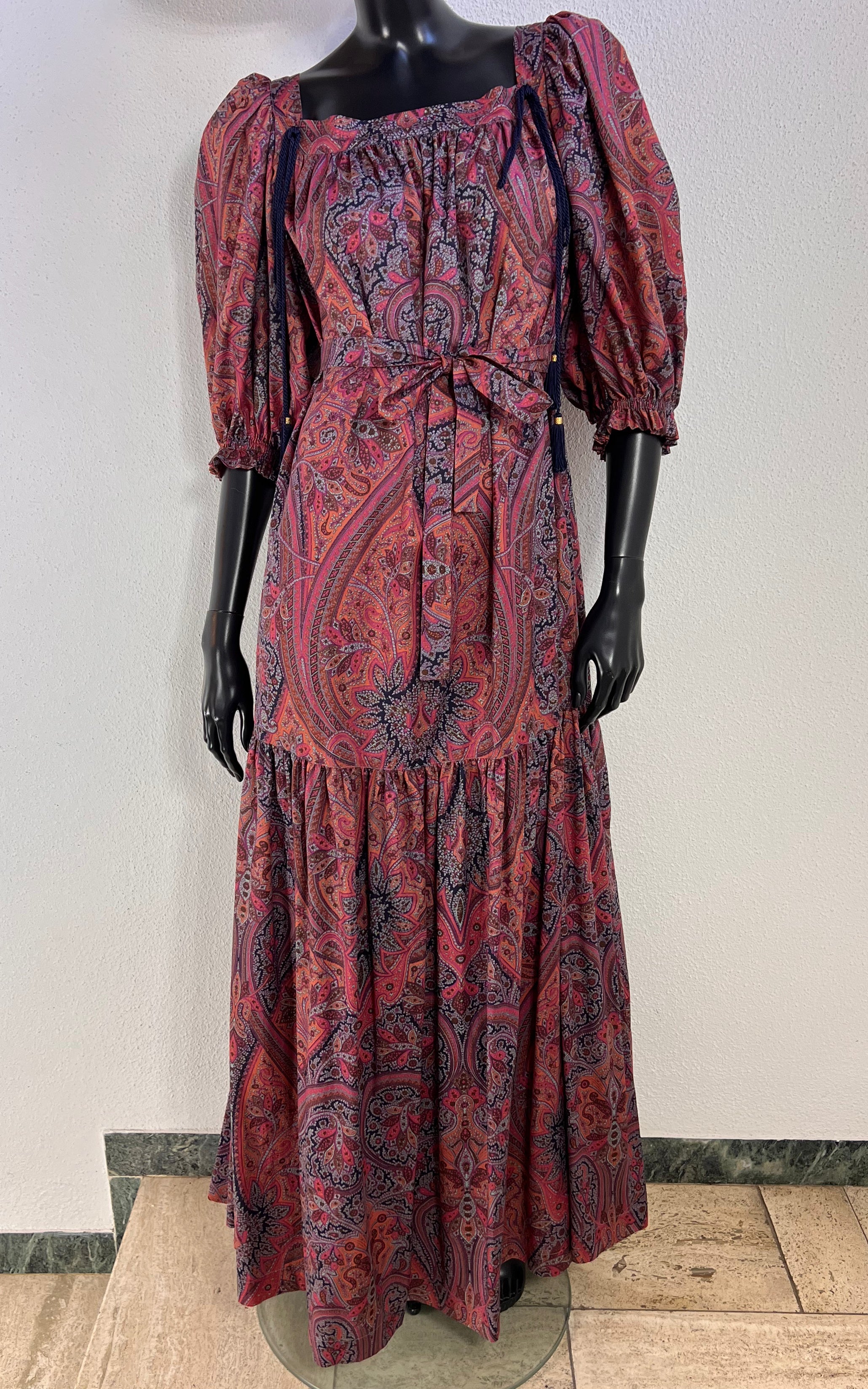 Vintage 70s Yves Saint Laurent Tassel Dress Russian Doll Collection