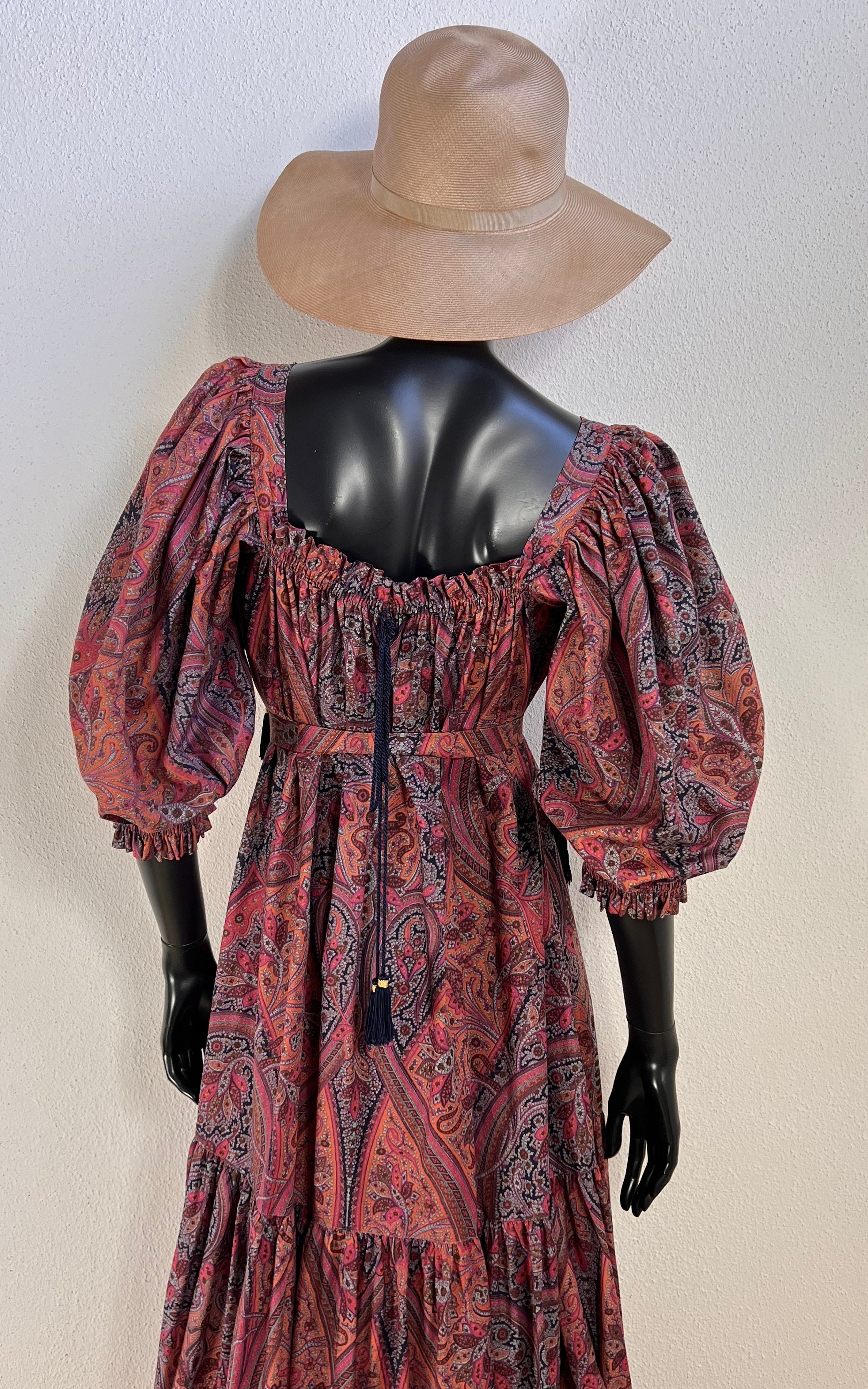 Vintage 70s Yves Saint Laurent Tassel Dress Russian Doll Collection