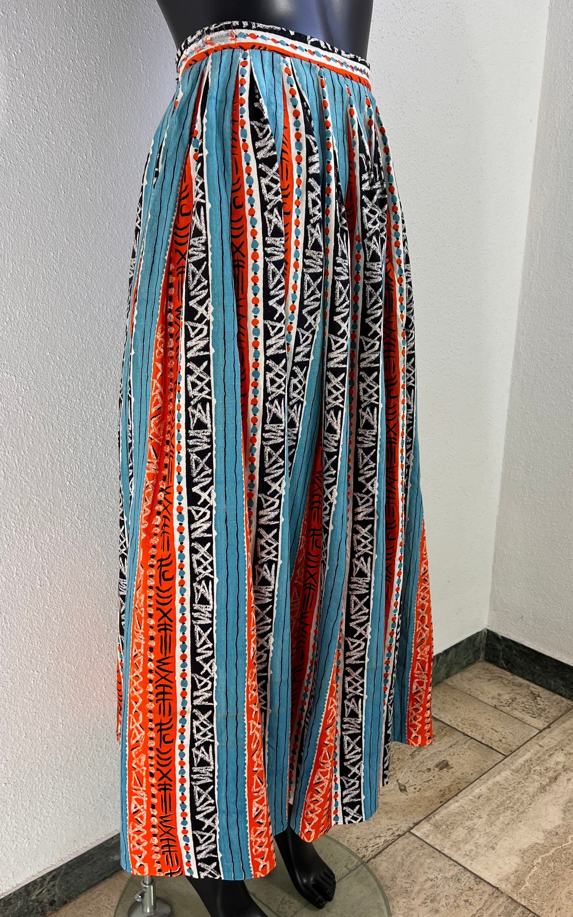 Vintage 50s Pleated Midi Skirt