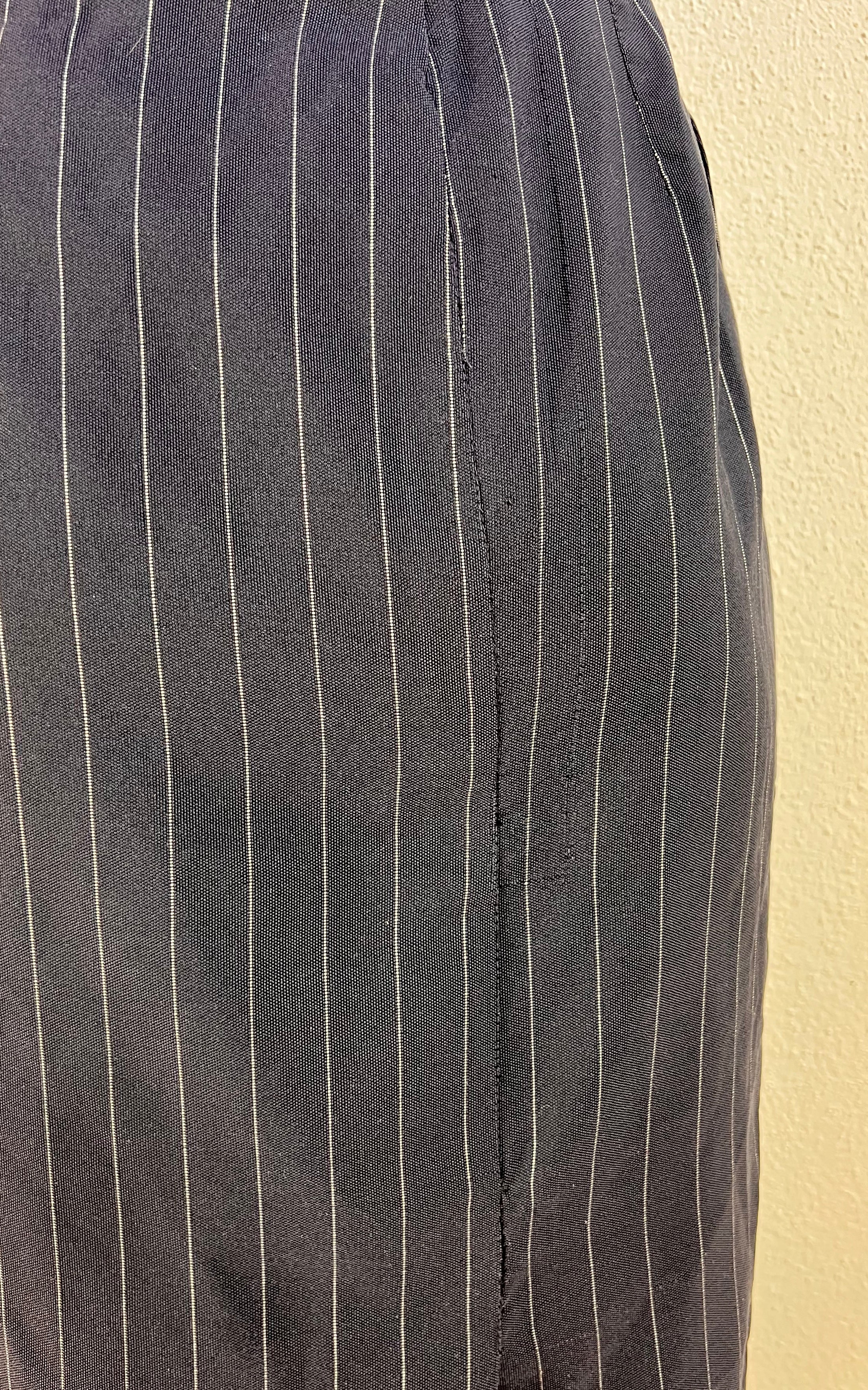 Vintage Yves Saint Laurent Pinstripe Skirt