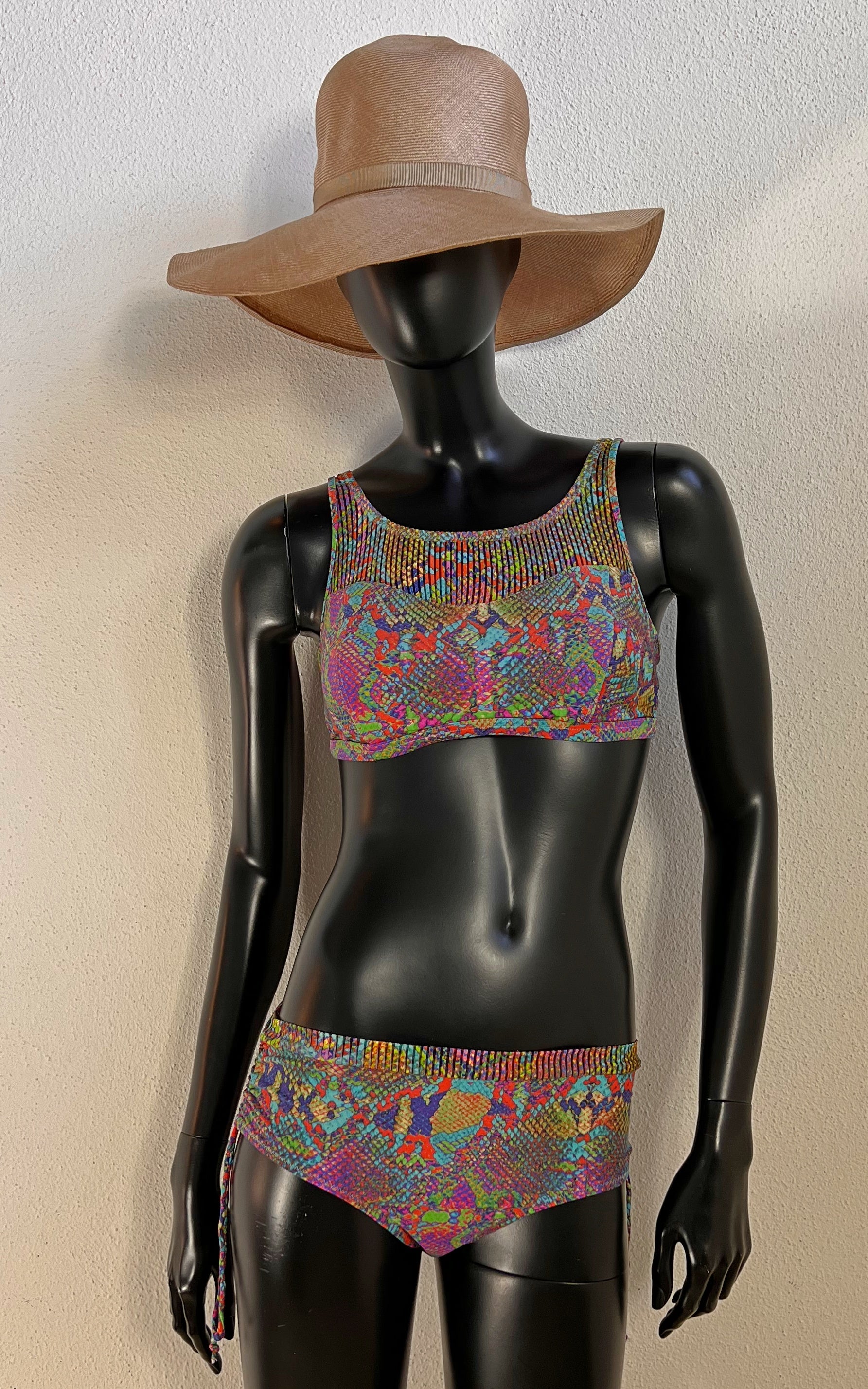Vintage 70s Python Print Bikini