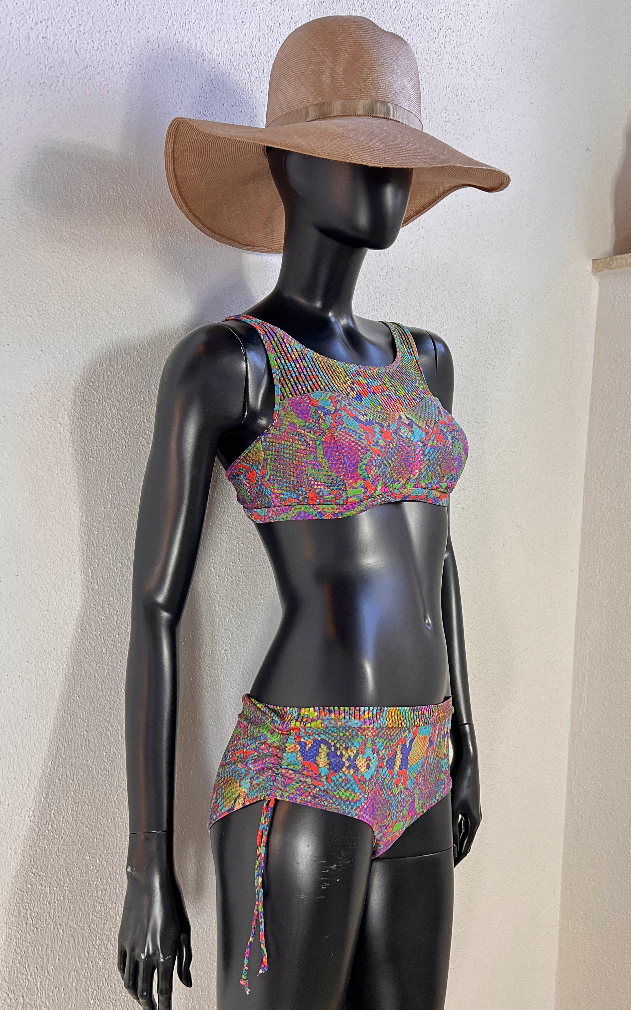 Vintage 70s Python Print Bikini