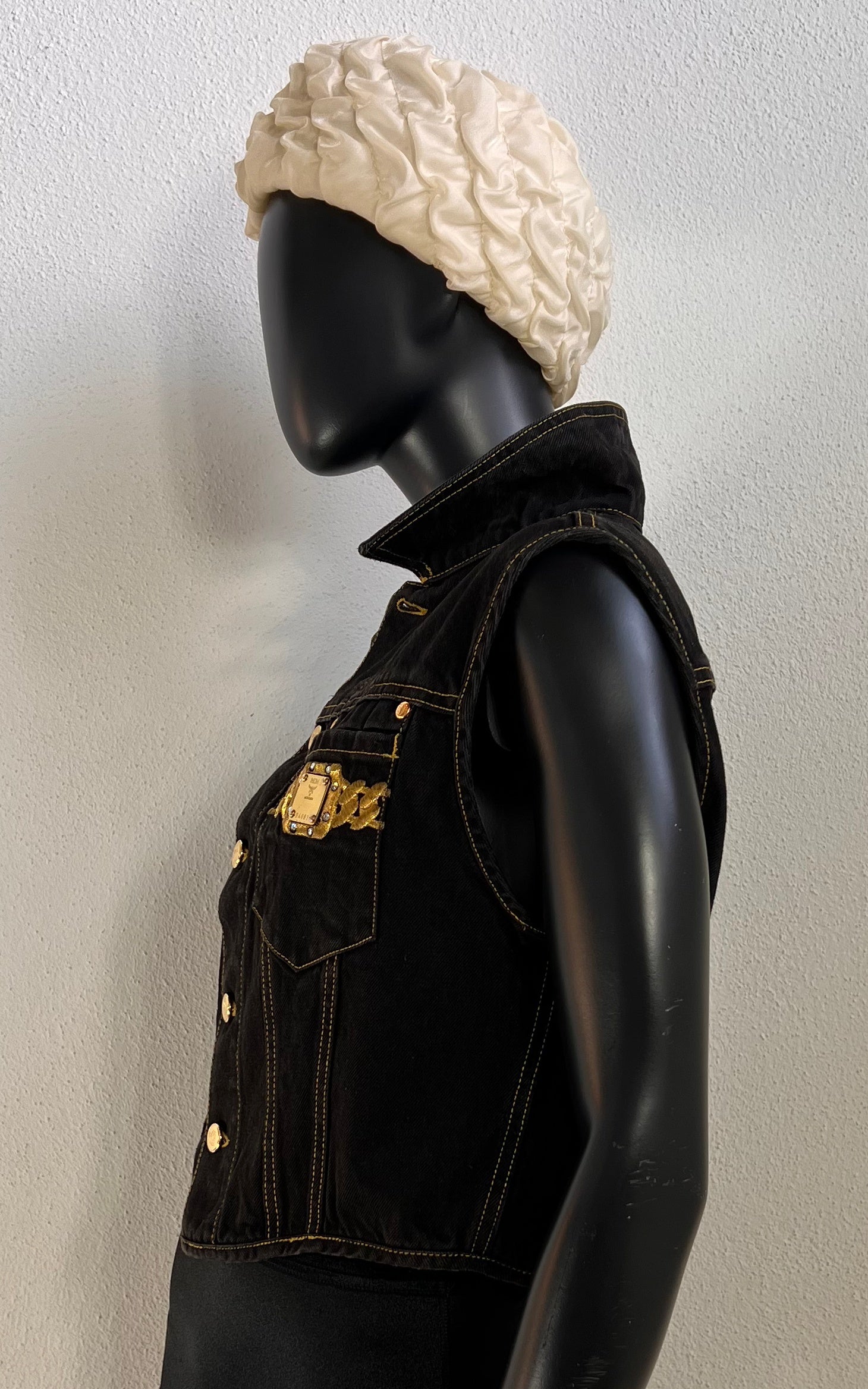 Vintage MCM Embellished Denim Vest