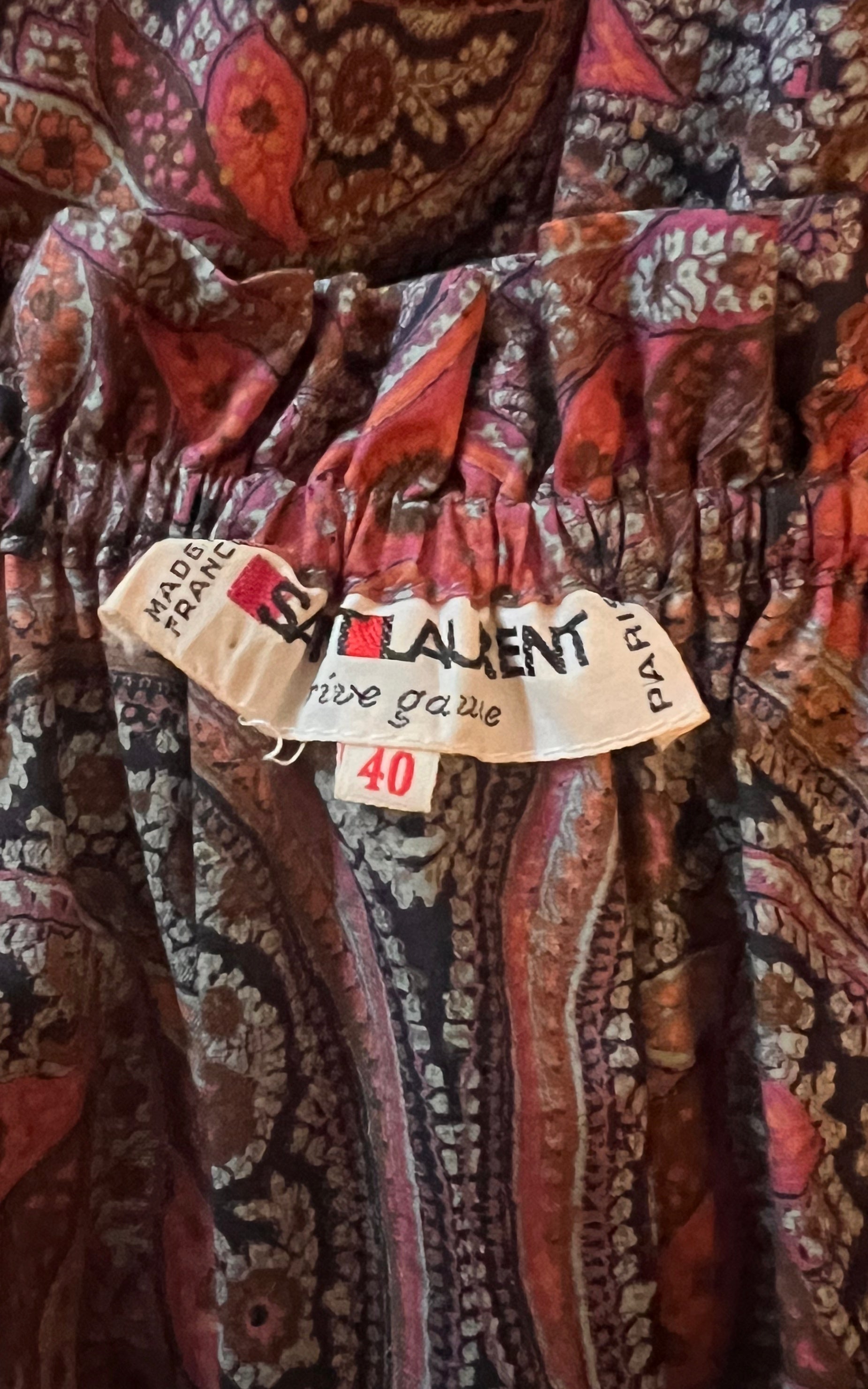 Vintage 70s Yves Saint Laurent Tassel Dress Russian Doll Collection
