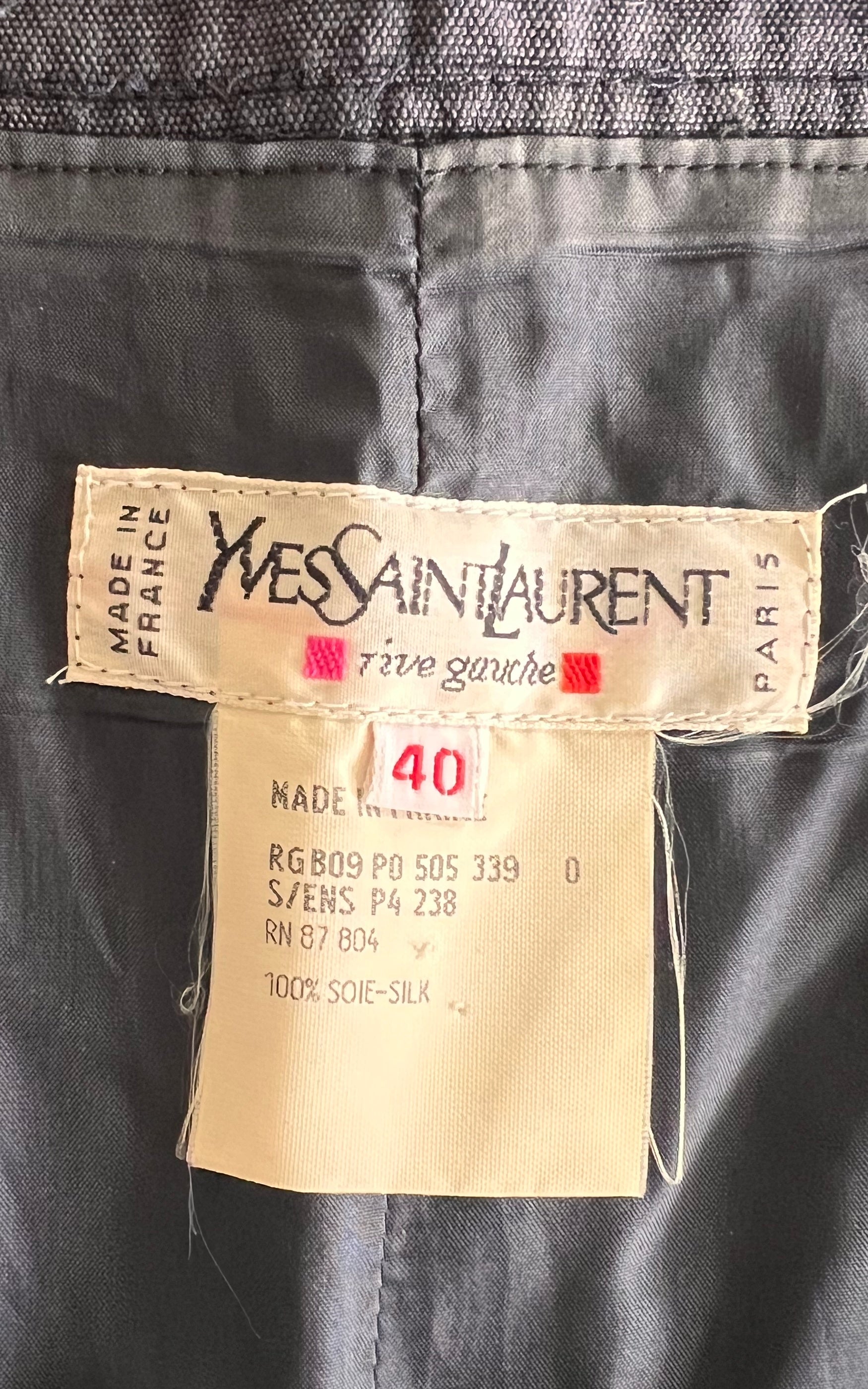 Vintage Yves Saint Laurent Pinstripe Skirt
