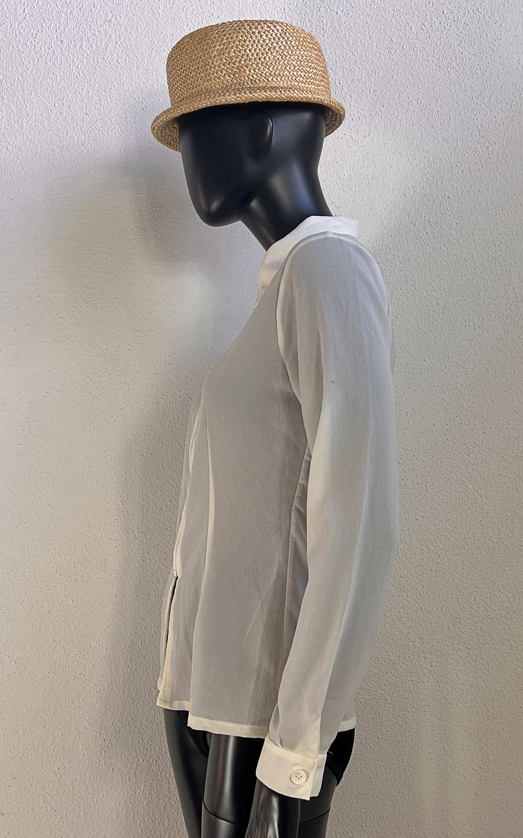 Vintage 90s Romans Semi Sheer Zip Blouse