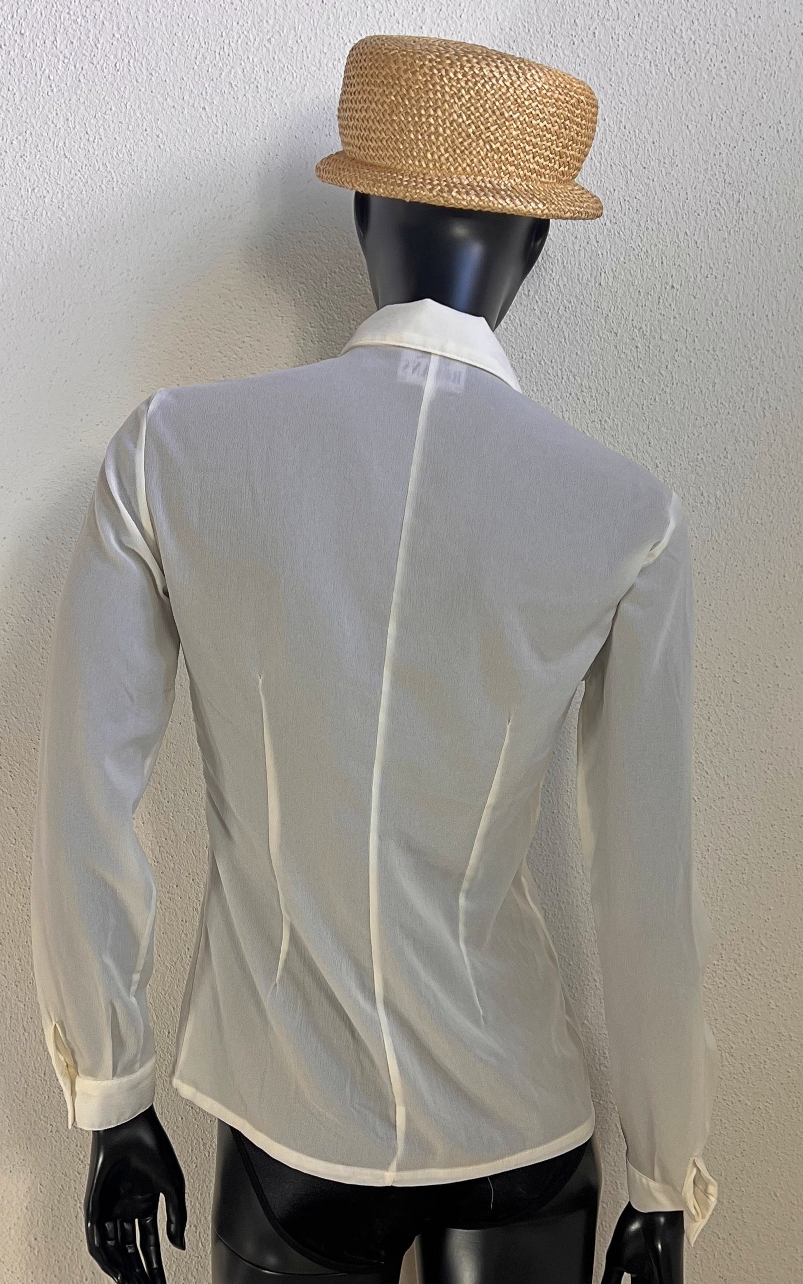 Vintage 90s Romans Semi Sheer Zip Blouse