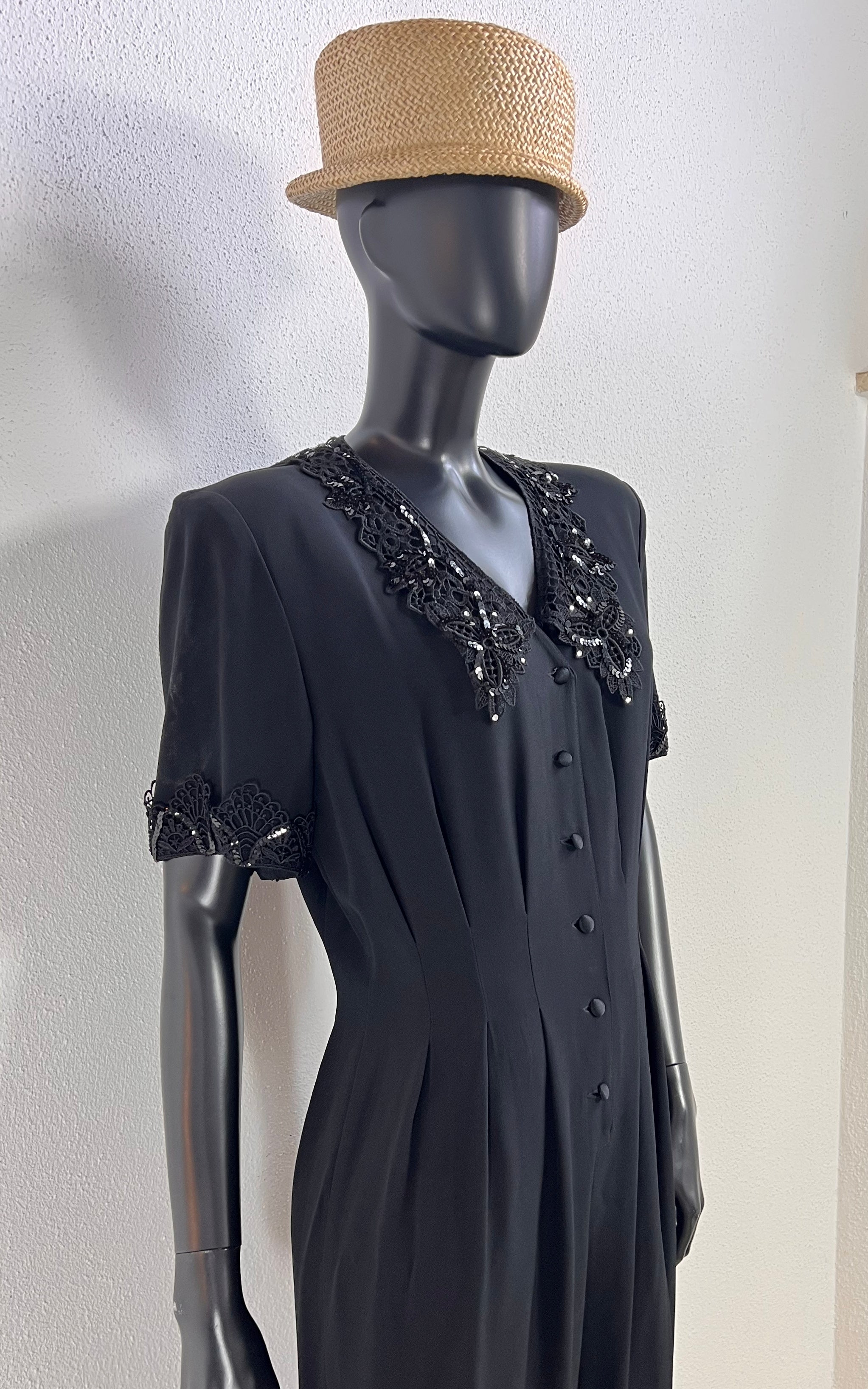 Vintage Chou Chou Overall with Beaded Lace Details