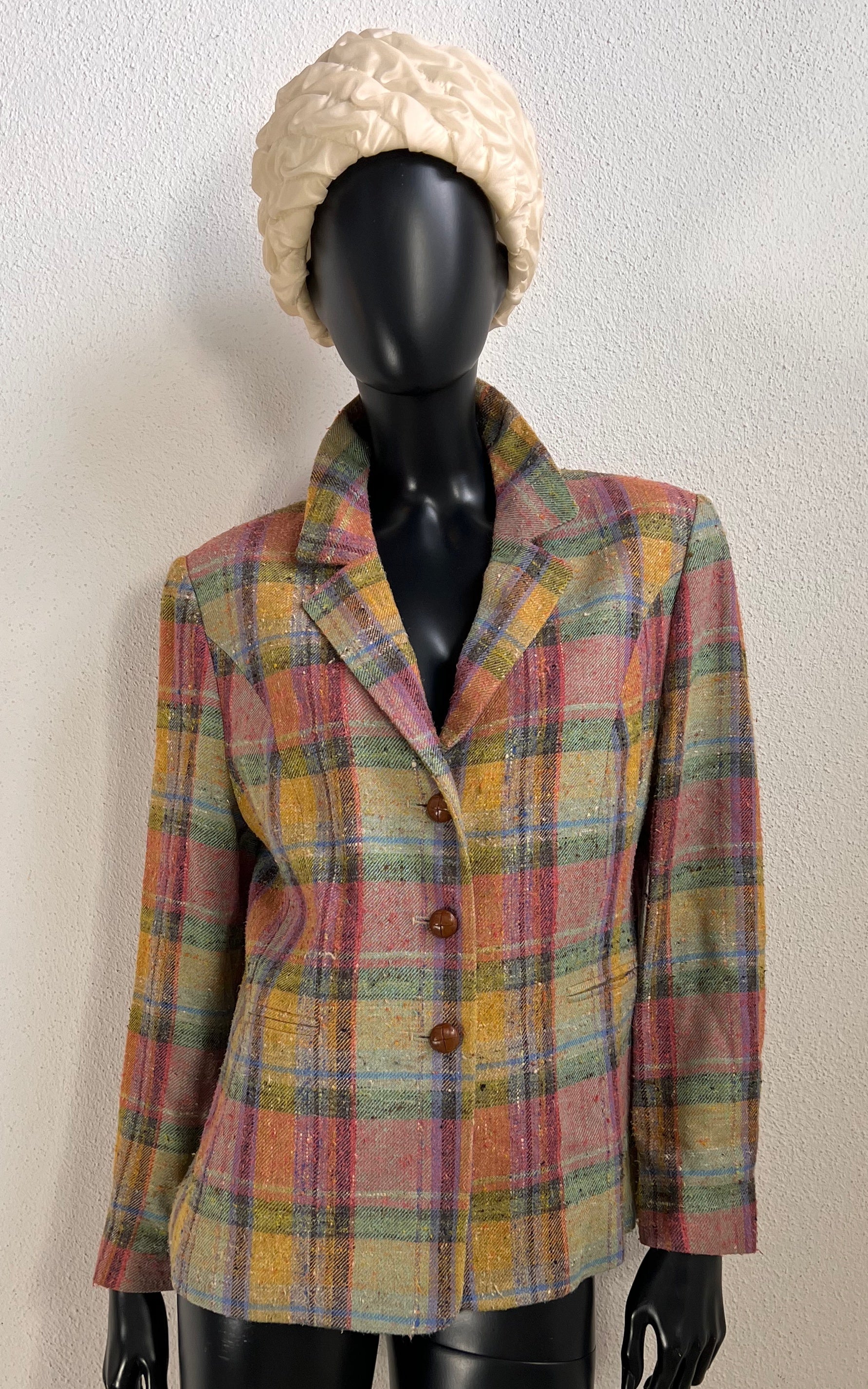 Vintage Lodenfrey Tartan Silk Blazer