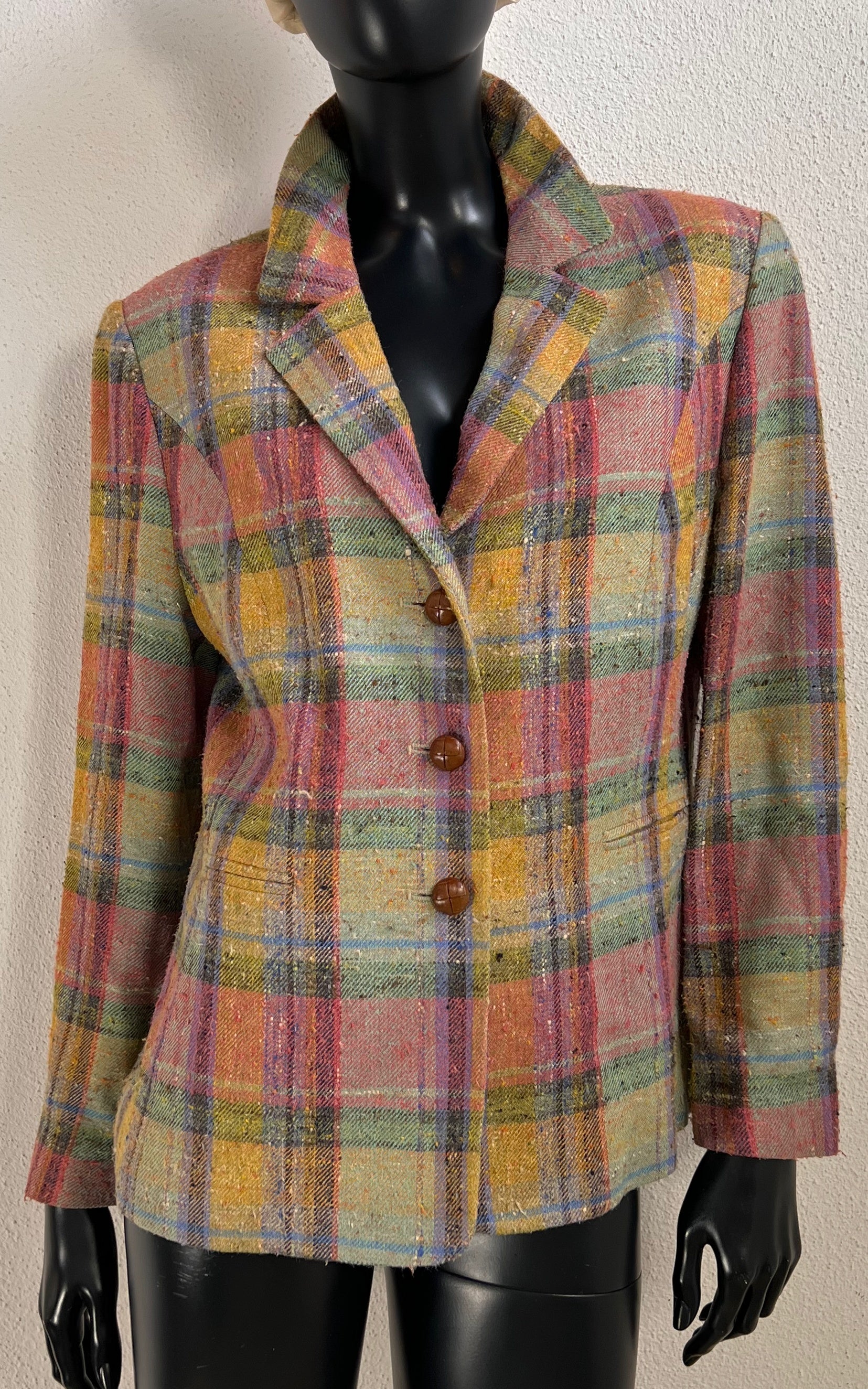 Vintage Lodenfrey Tartan Silk Blazer