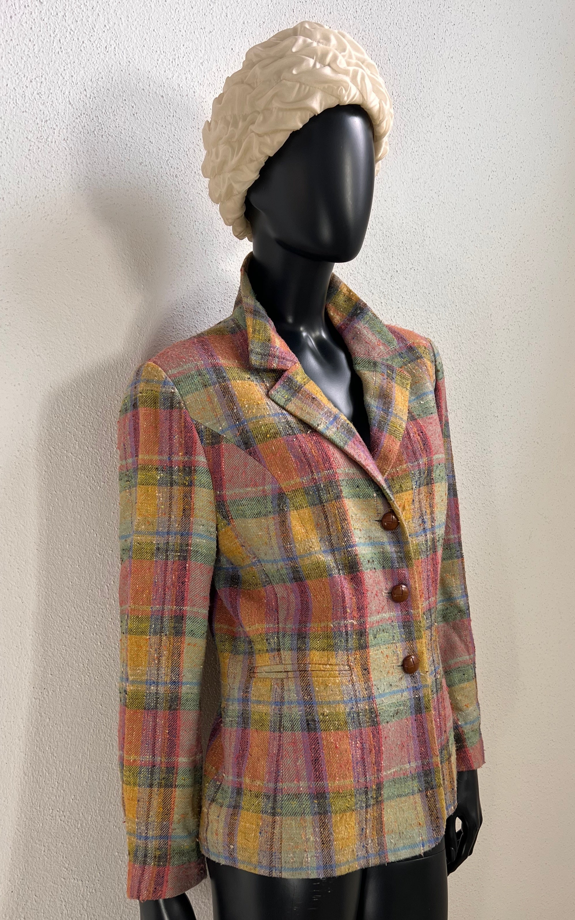 Vintage Lodenfrey Tartan Silk Blazer