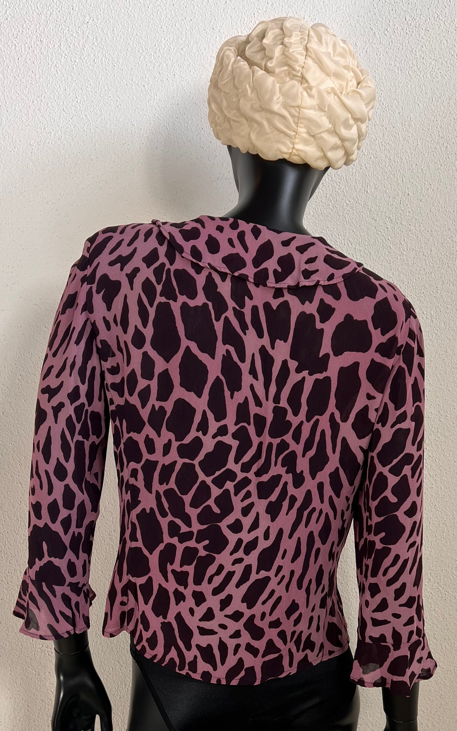 Vintage Y2K Animal Print Blouse