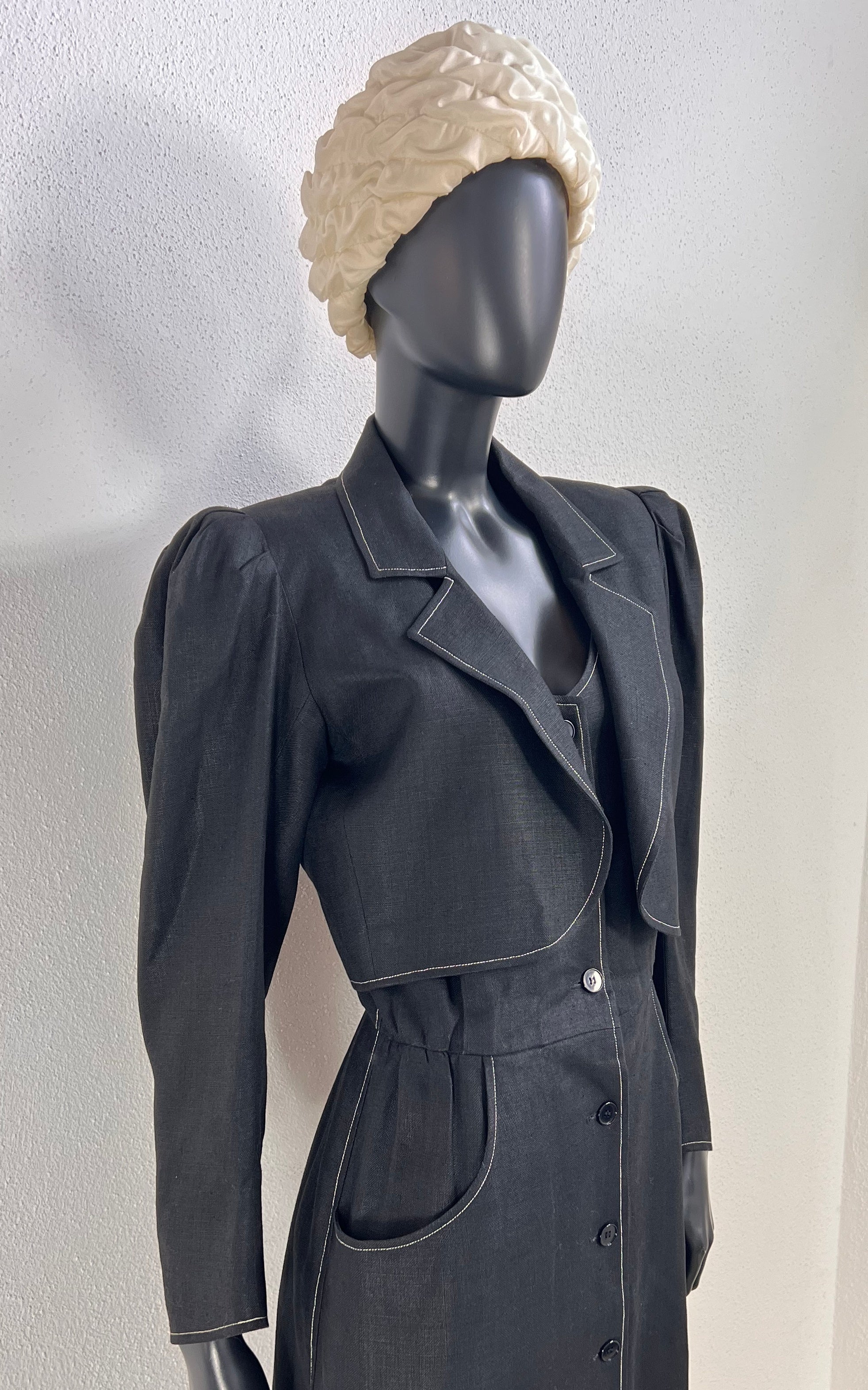 Vintage 80s Yves Saint Laurent Linen Costume