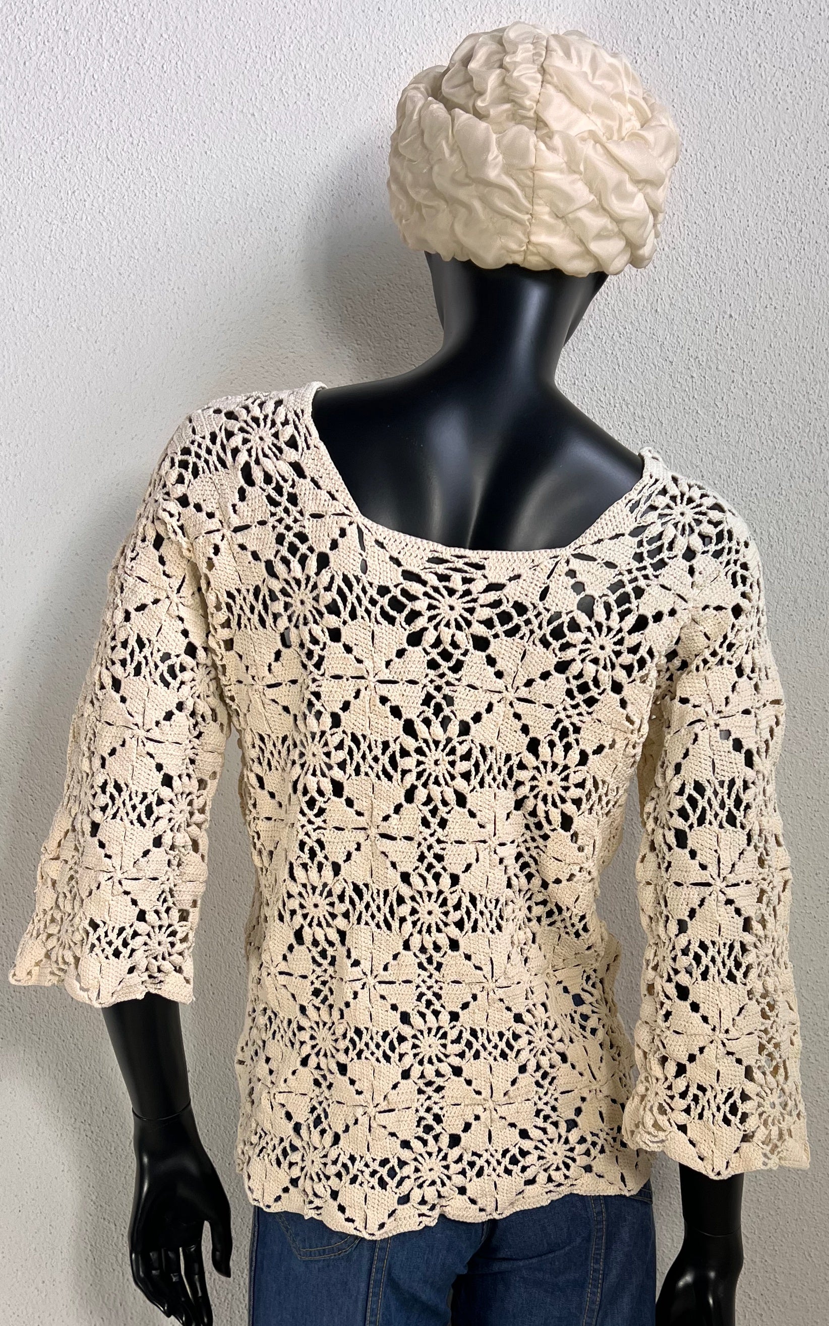 Vintage Handmade Crochet Shirt