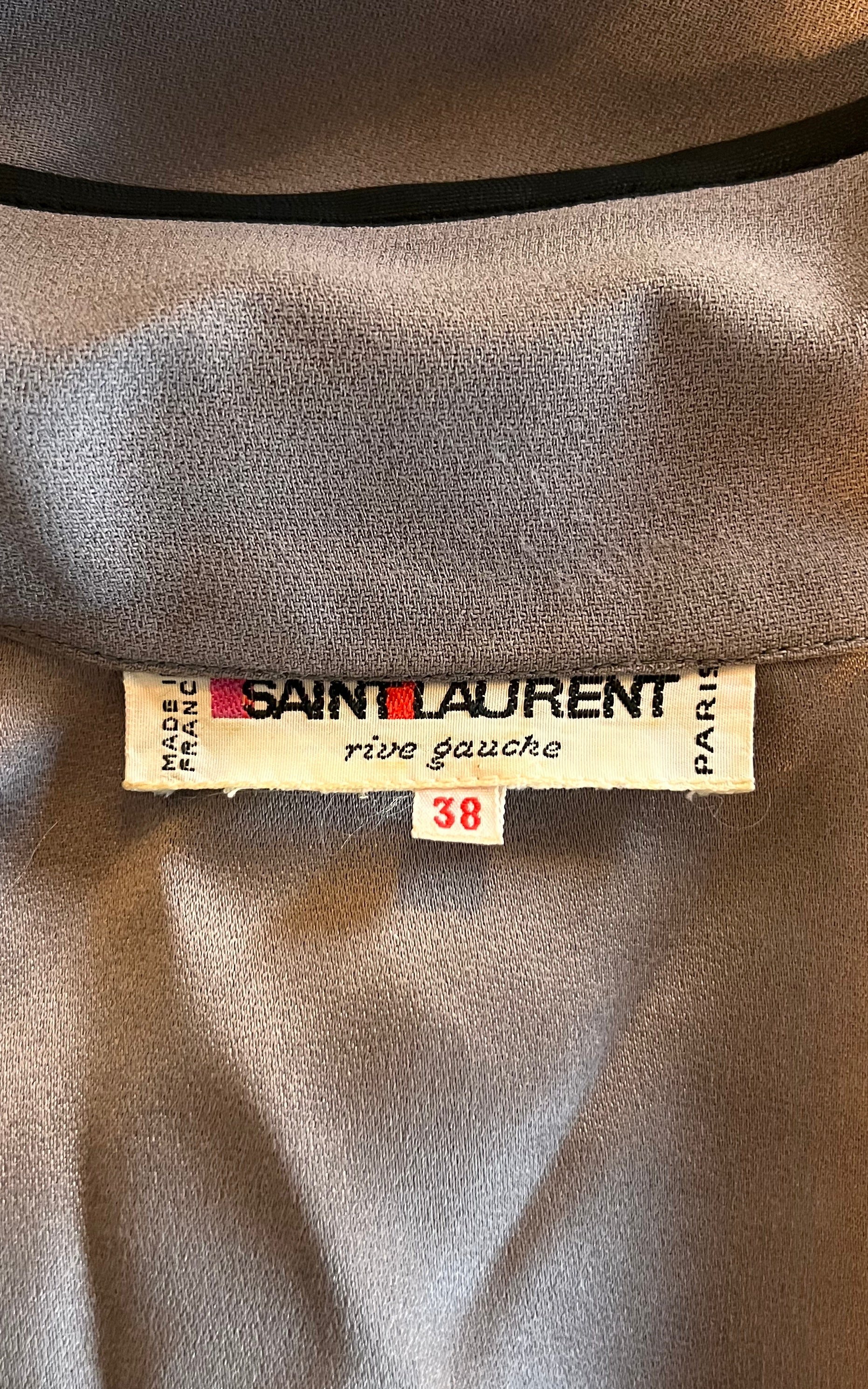 Vintage Yves Saint Laurent Caftan Dress 2 Piece Suit