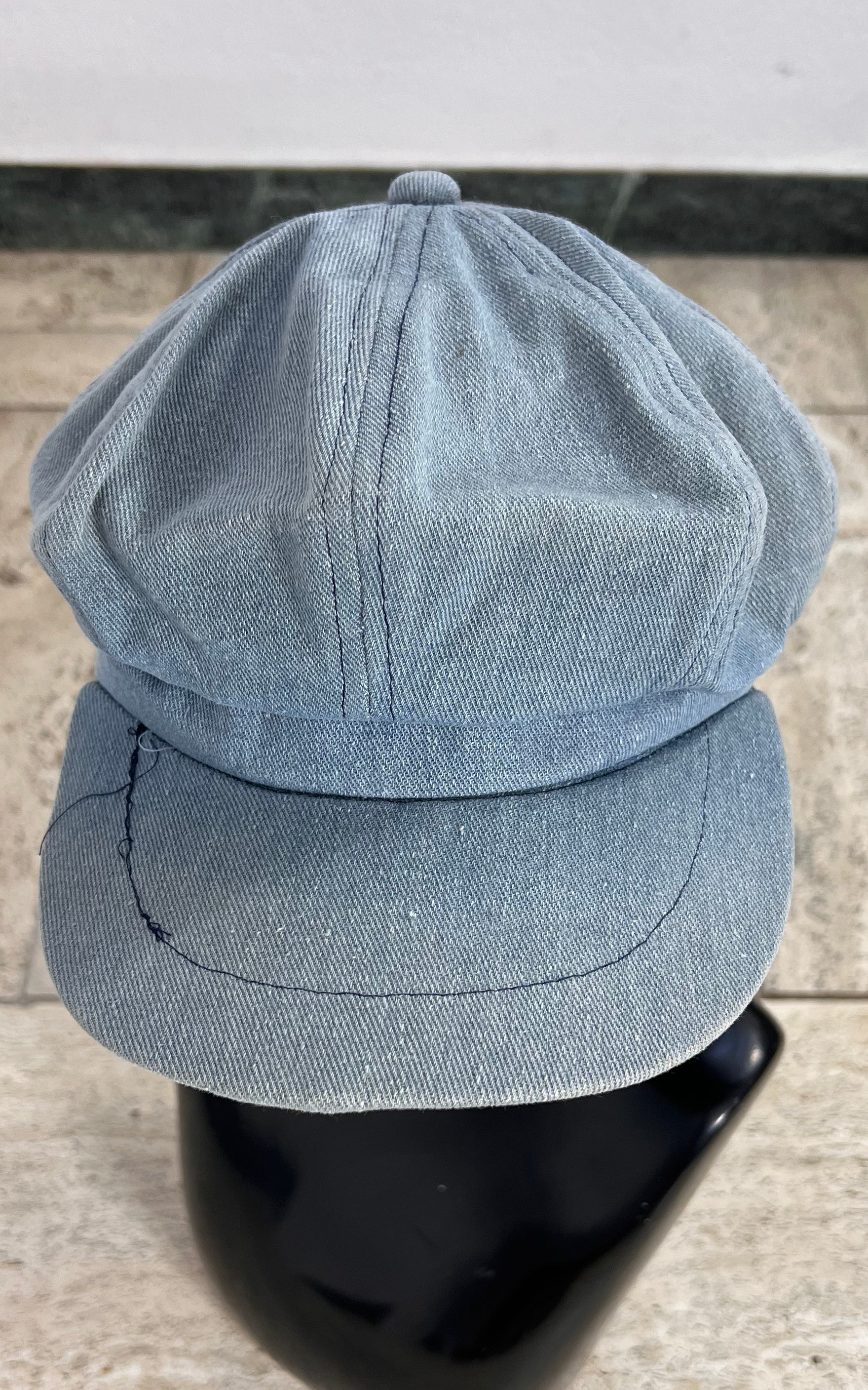 Vintage Light Denim Baker Boy Hat