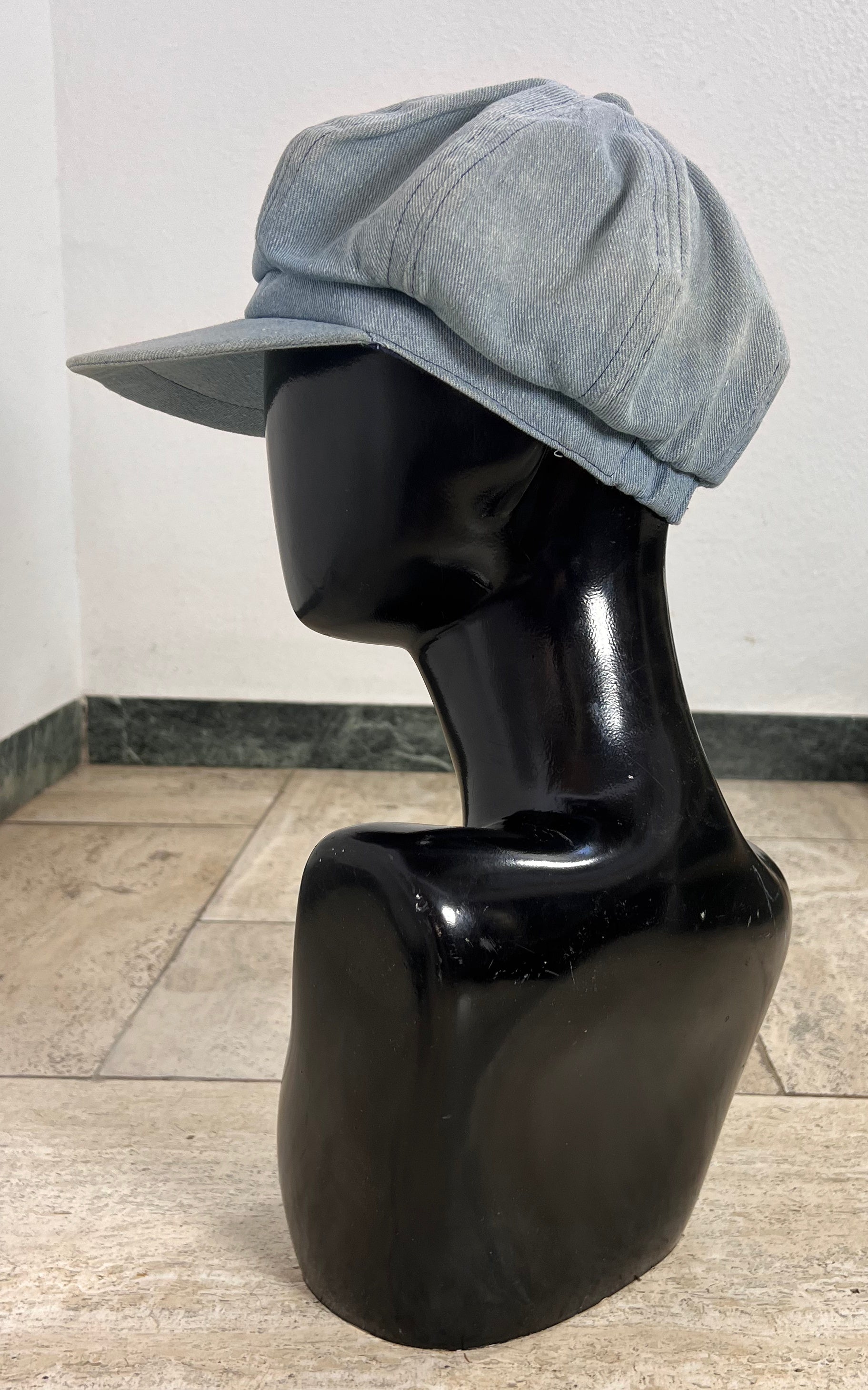 Vintage Light Denim Baker Boy Hat