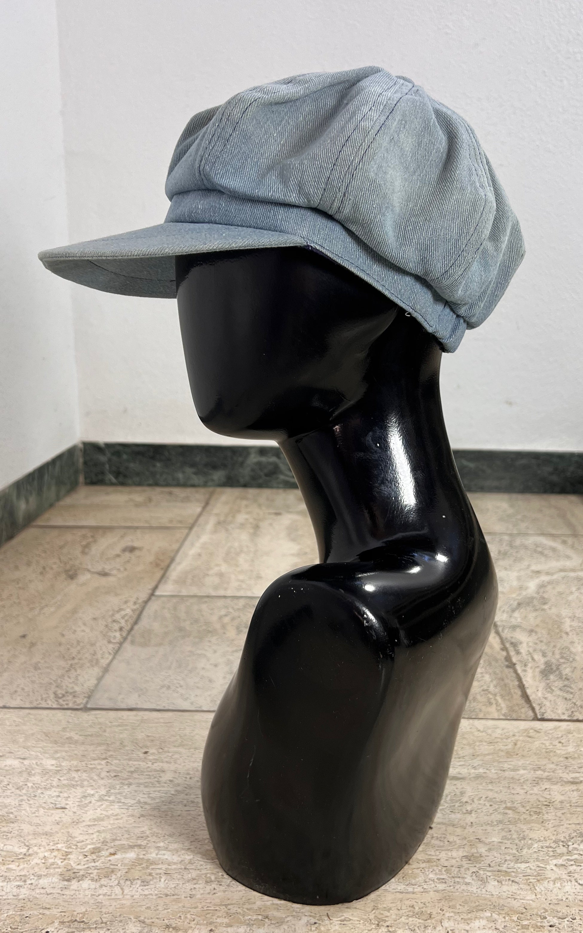Vintage Light Denim Baker Boy Hat