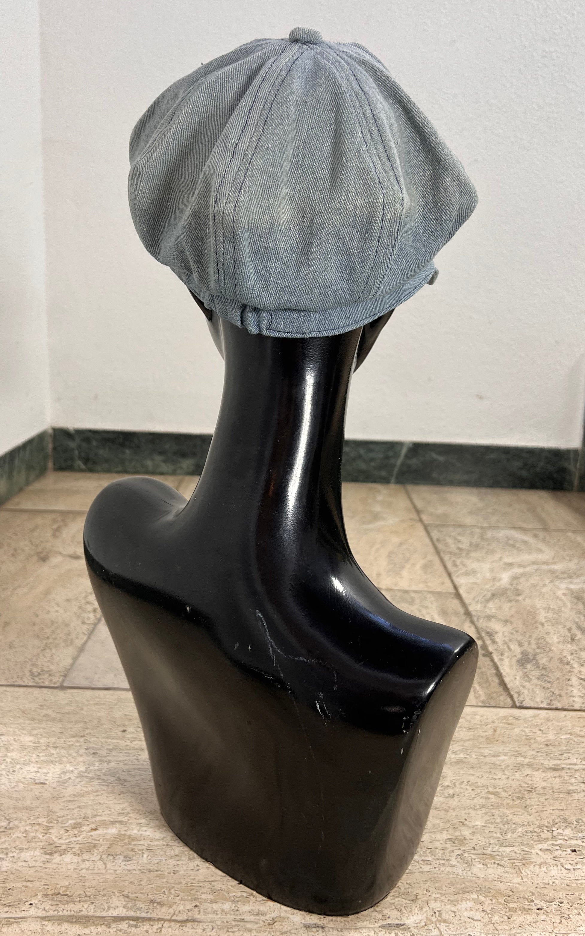 Vintage Light Denim Baker Boy Hat