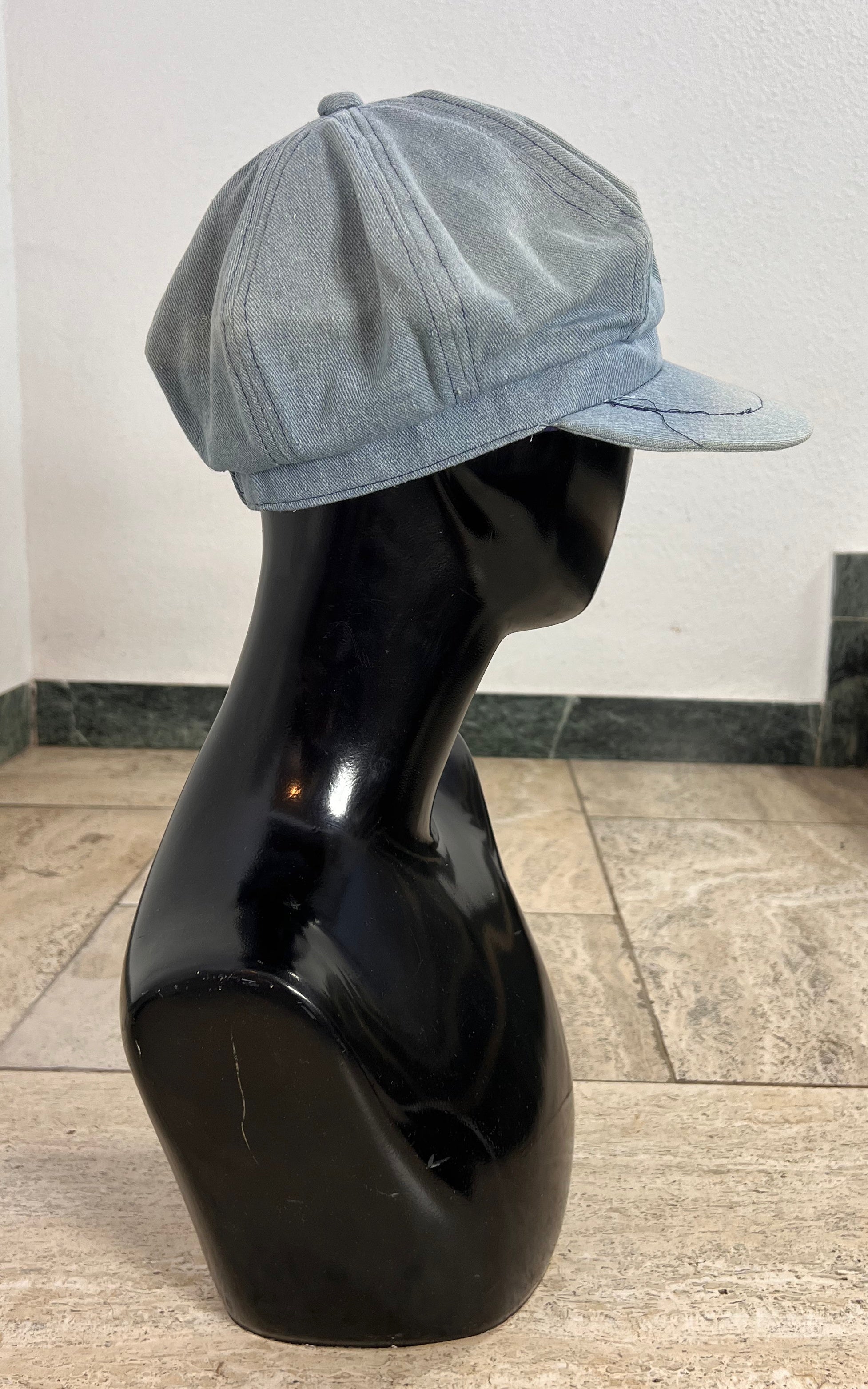 Vintage Light Denim Baker Boy Hat