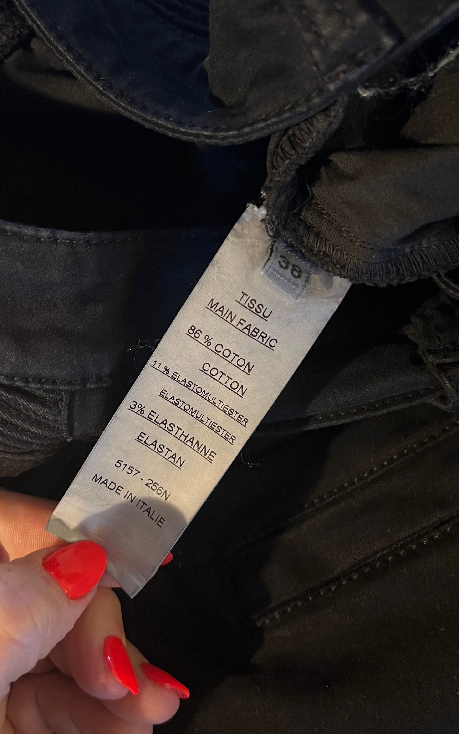 Vintage Balmain Biker Pants Black Denim