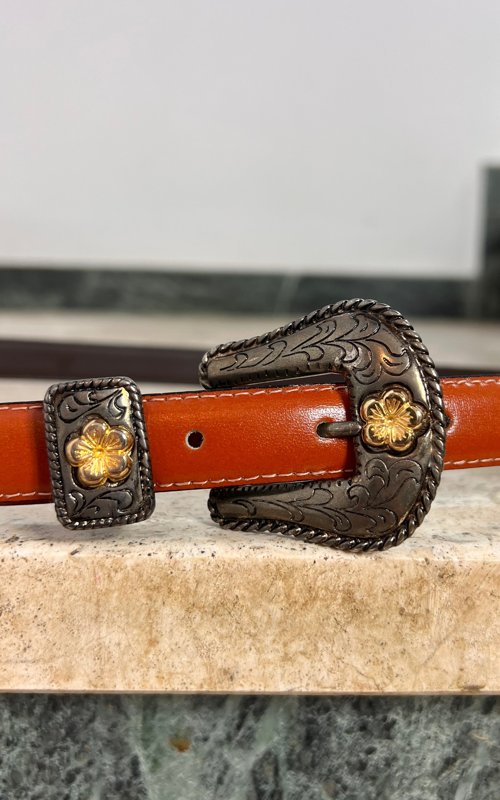 Vintage Western Leather Belt