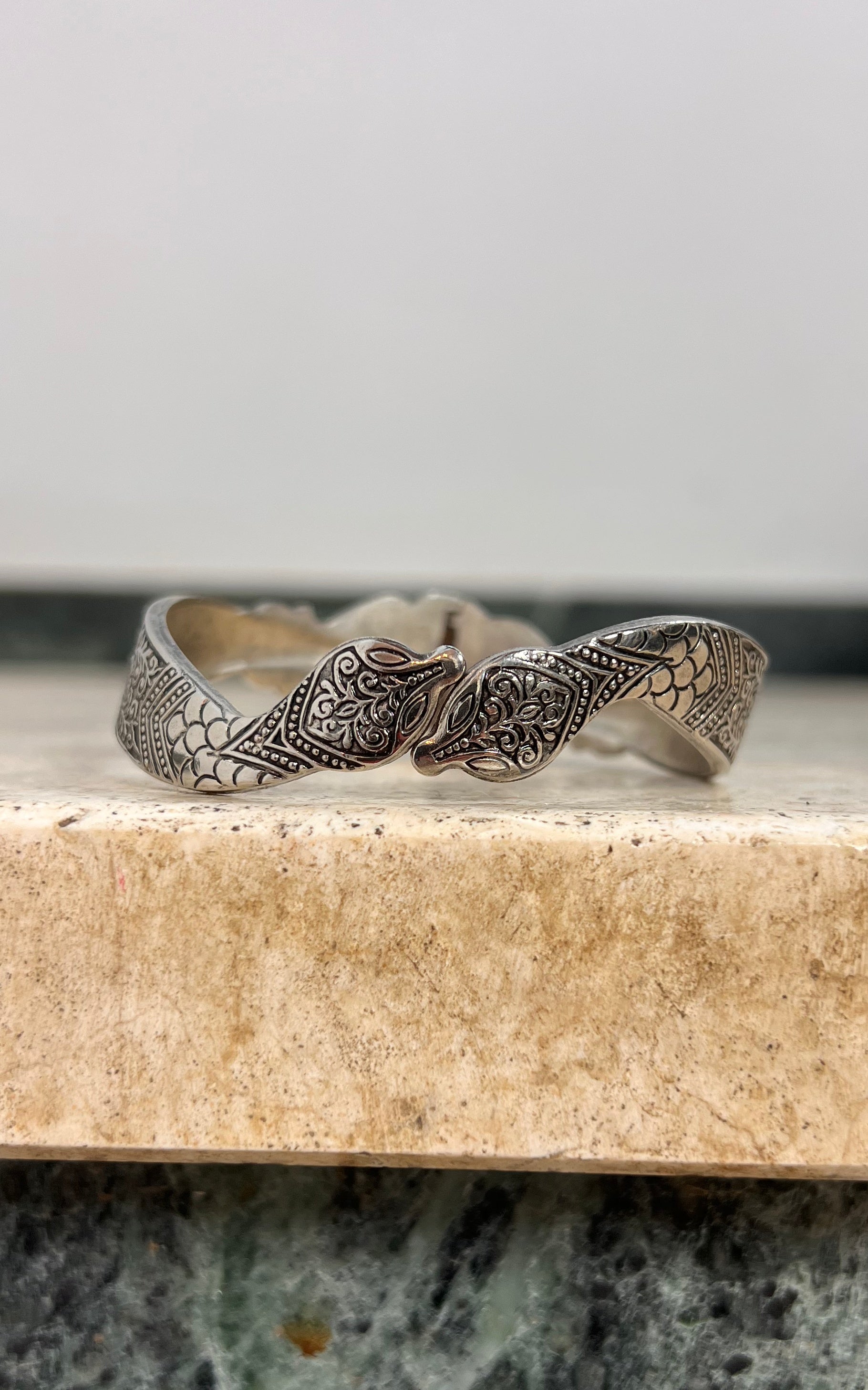 Vintage Silver Snake Bracelet