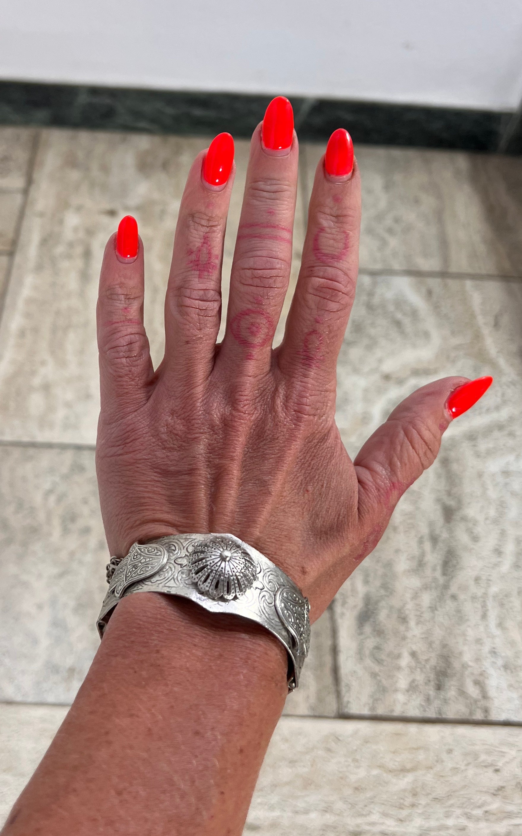 Vintage Silver Hippie Cuff Bracelet