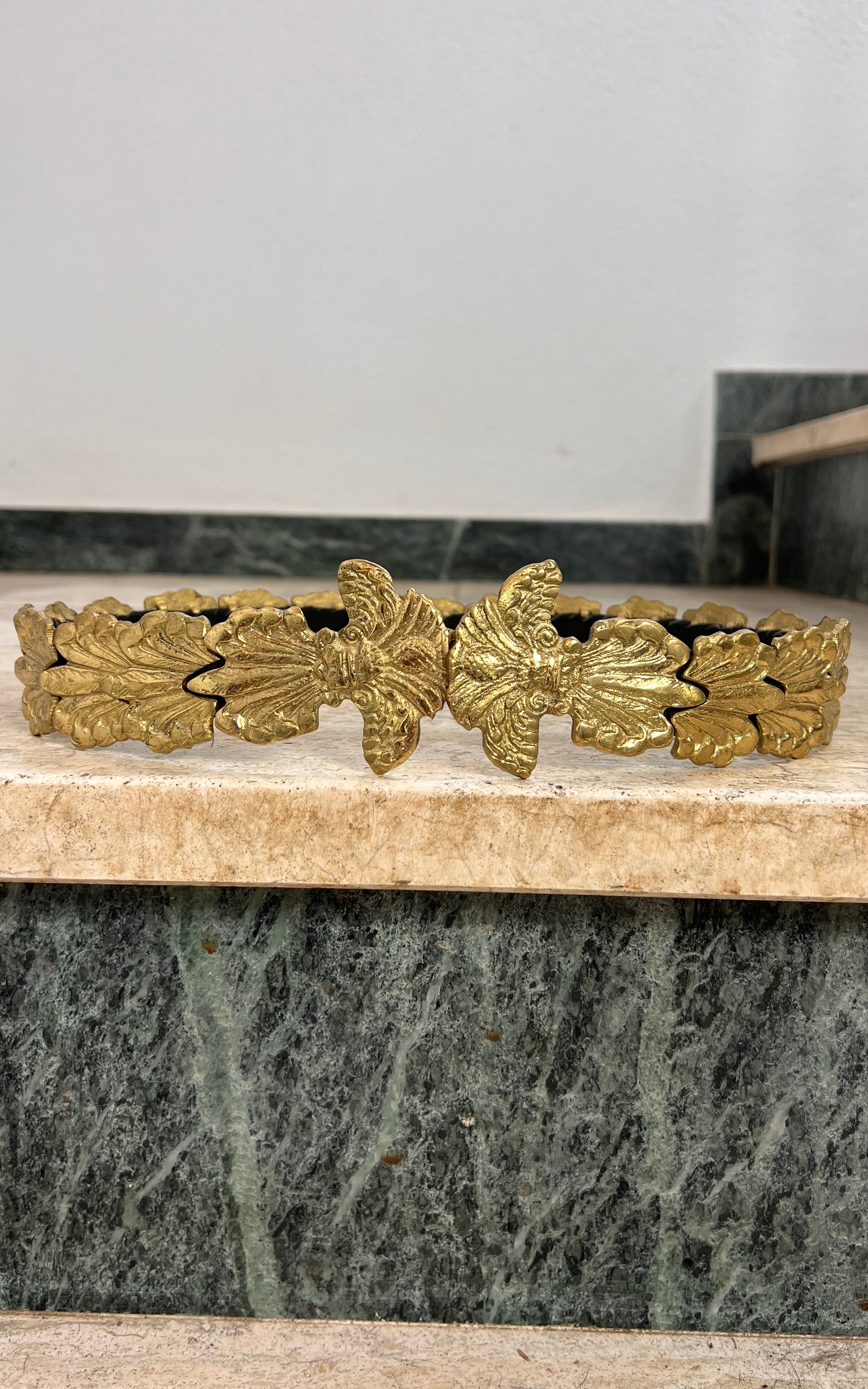 Antique Baroque Orient Metal Leaf Belt