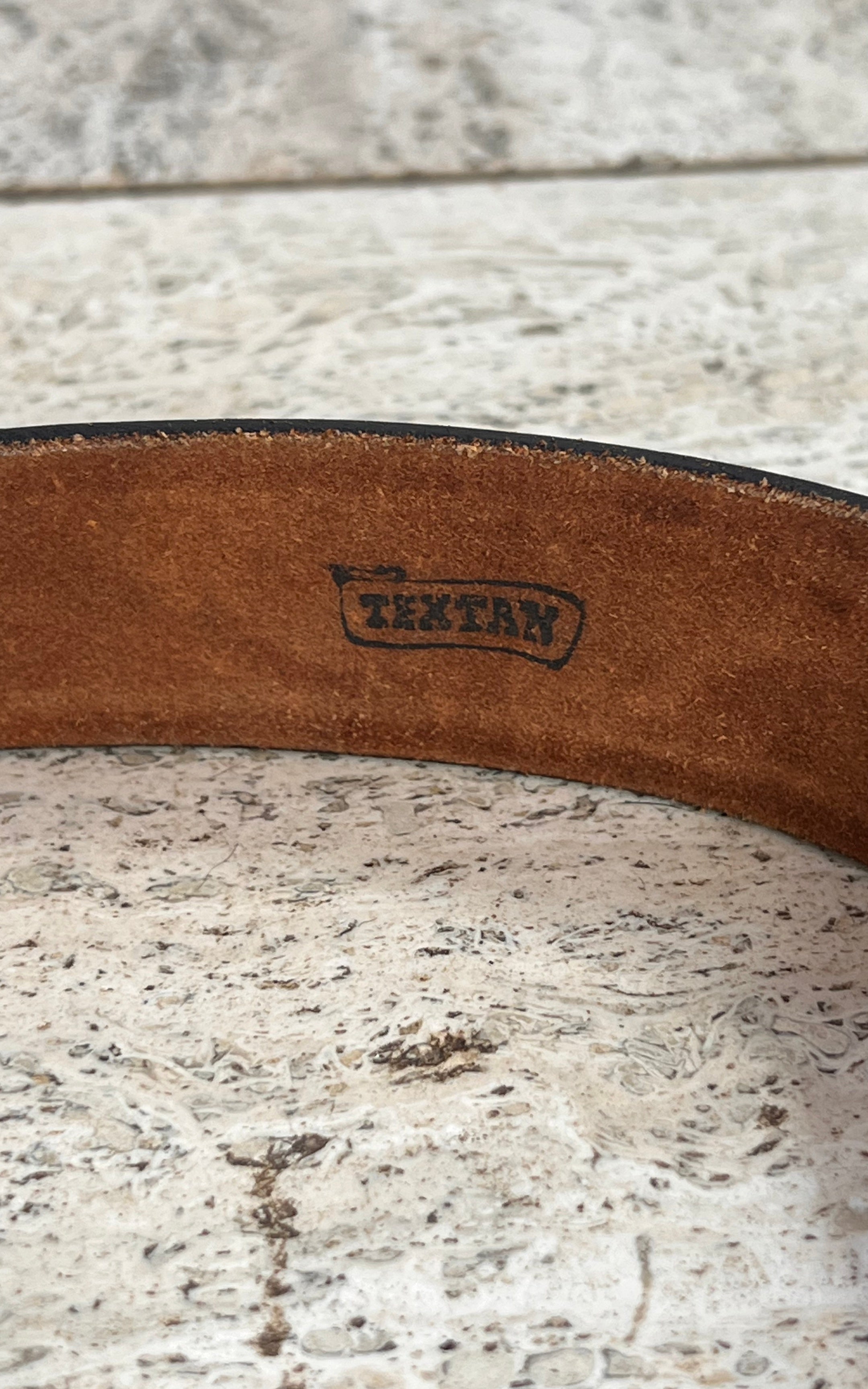 Vintage Textan Turquoise Leather Belt