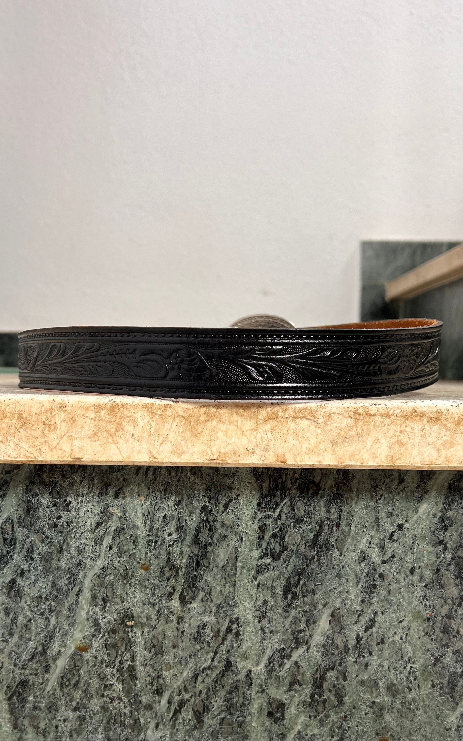 Vintage Textan Turquoise Leather Belt