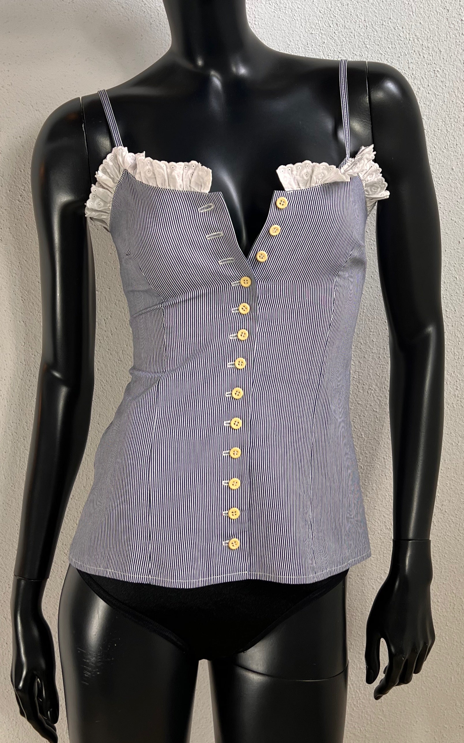 Vintage Romantic Stripe Top