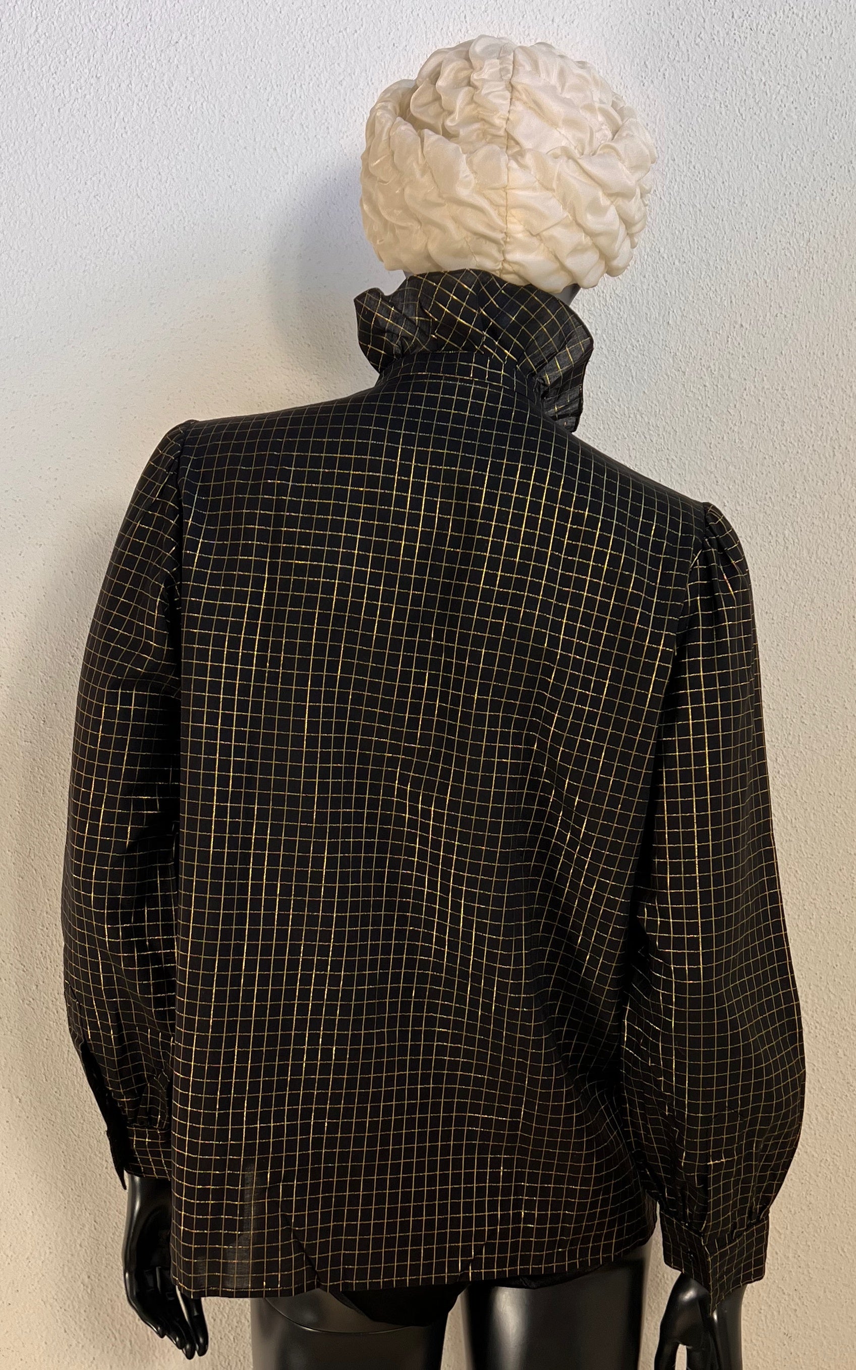Vintage 70s Yves Saint Laurent Golden Lurex Blouse