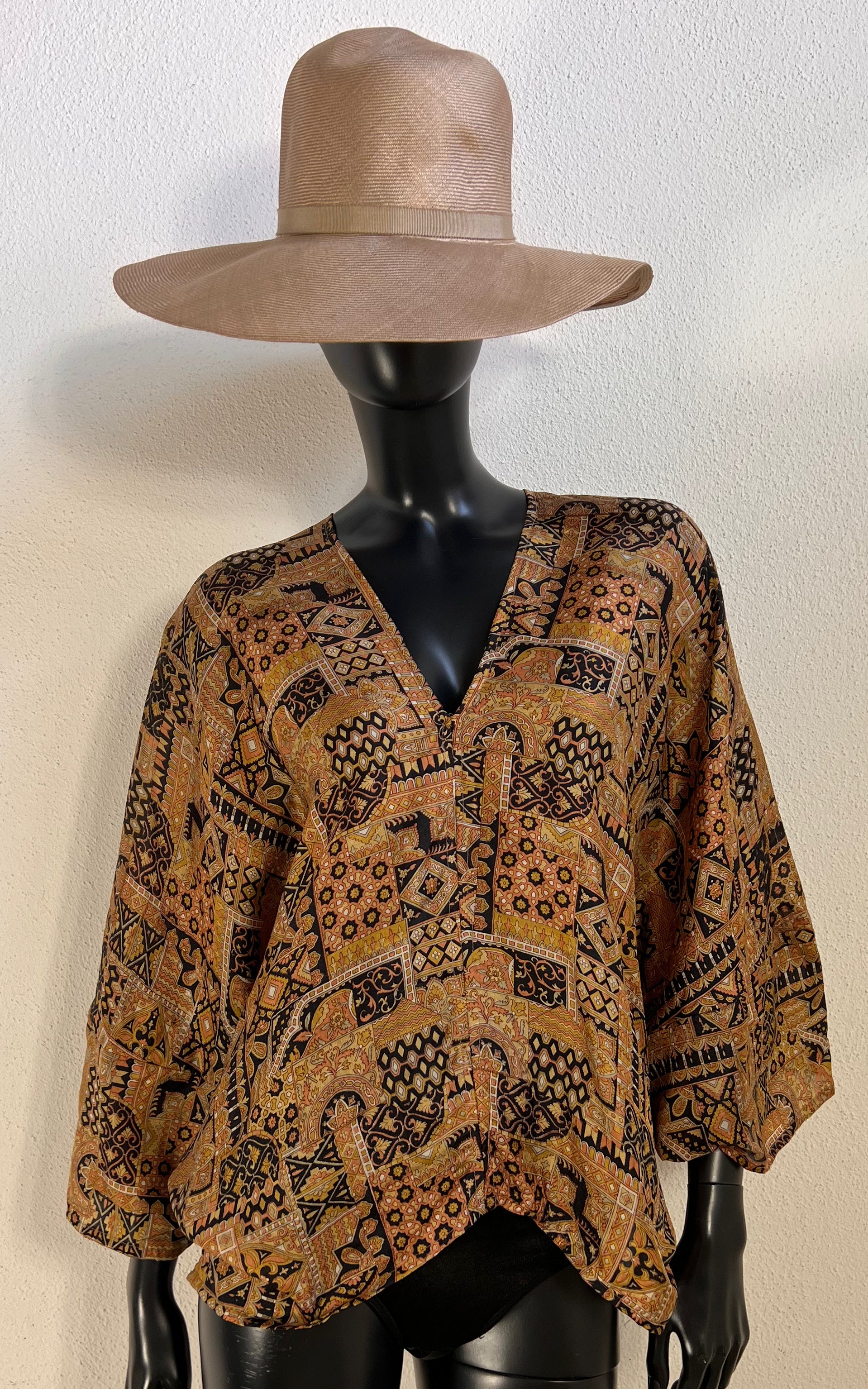 Recycled Sari-Silk Butterfly Wing Top
