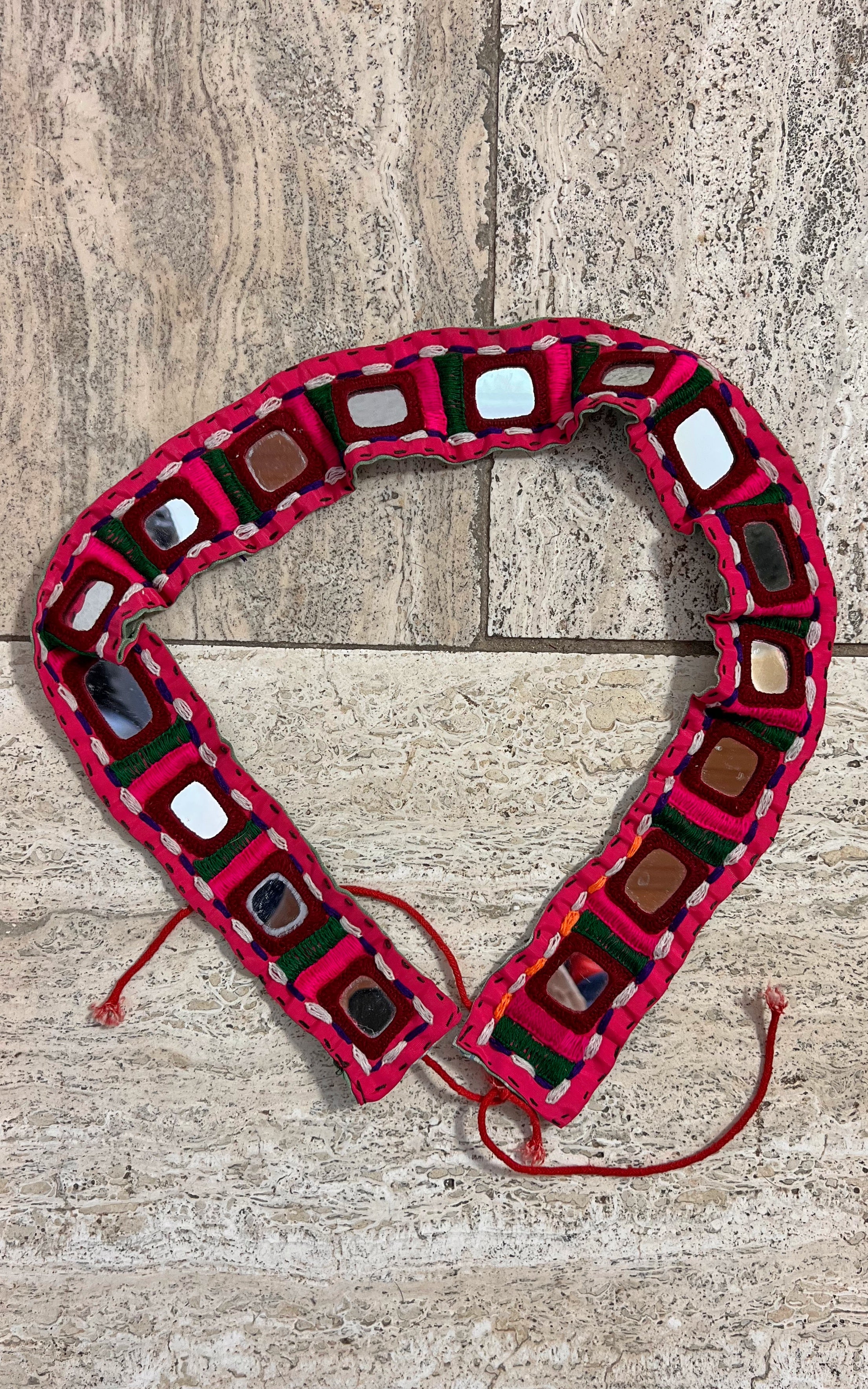 Vintage Embroidered Handcrafted Mirror Belt