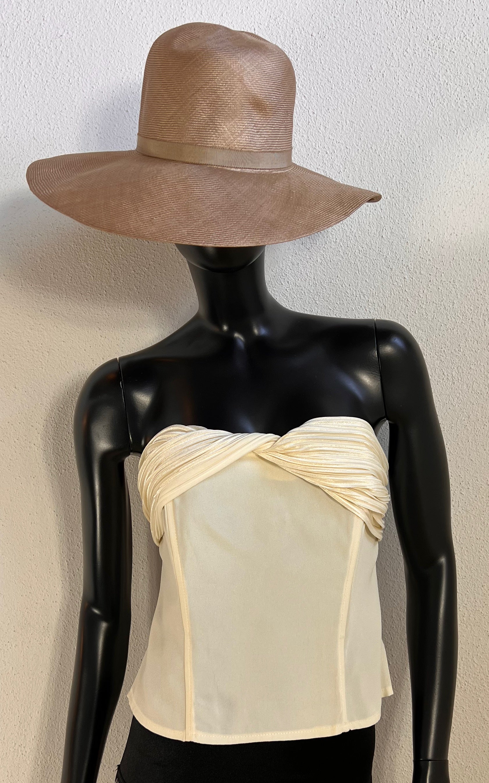 Vintage Wallis Strapless Bustier Top - Ivory