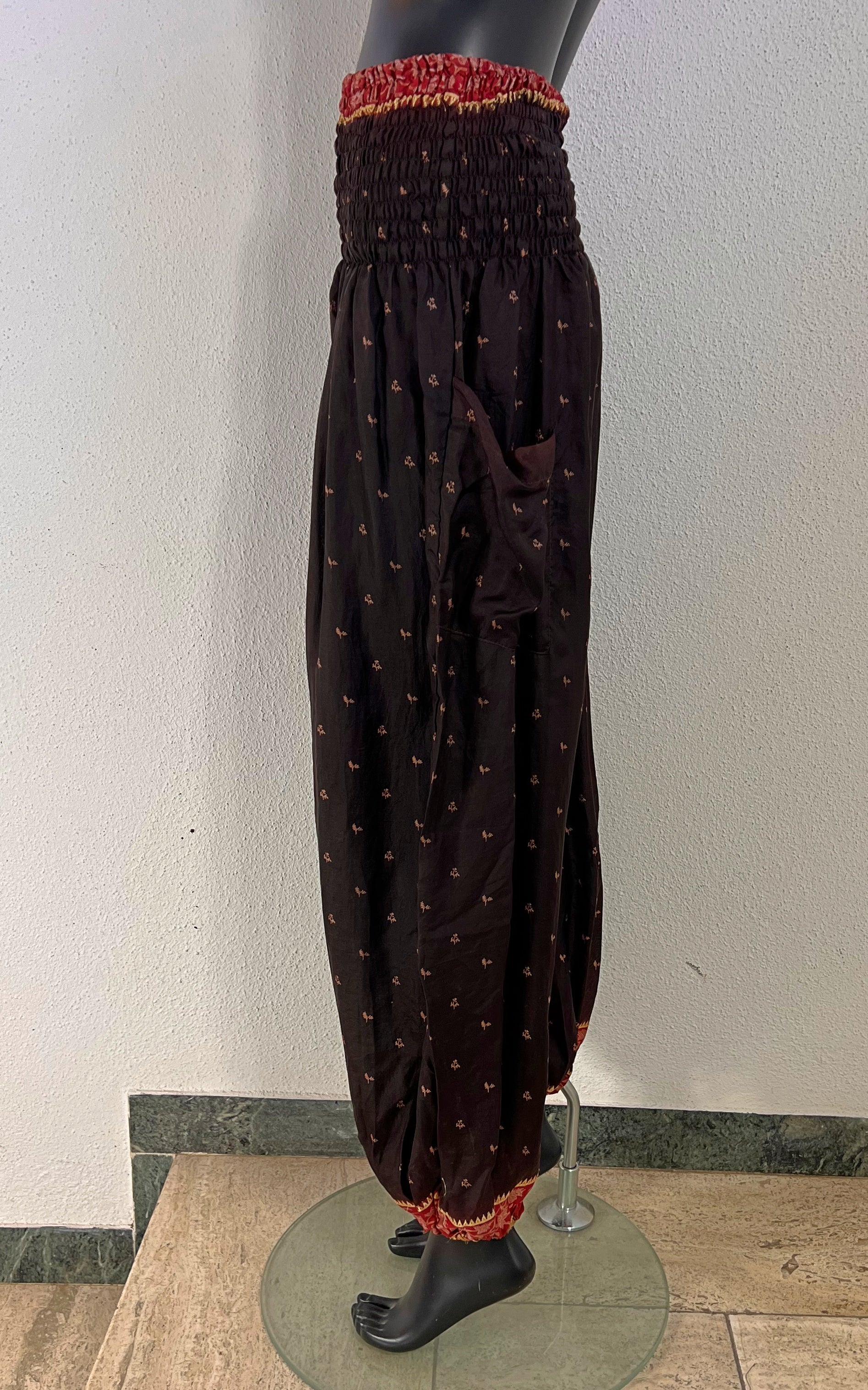 Recycled Sari-Silk Balloon Pants