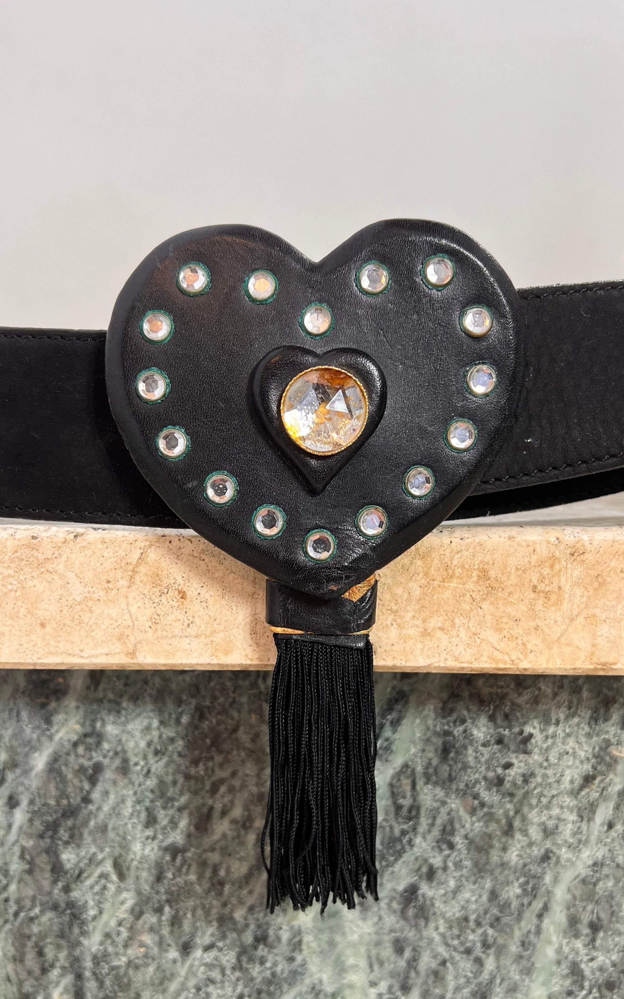 Vintage 90s Heart Tassel Belt