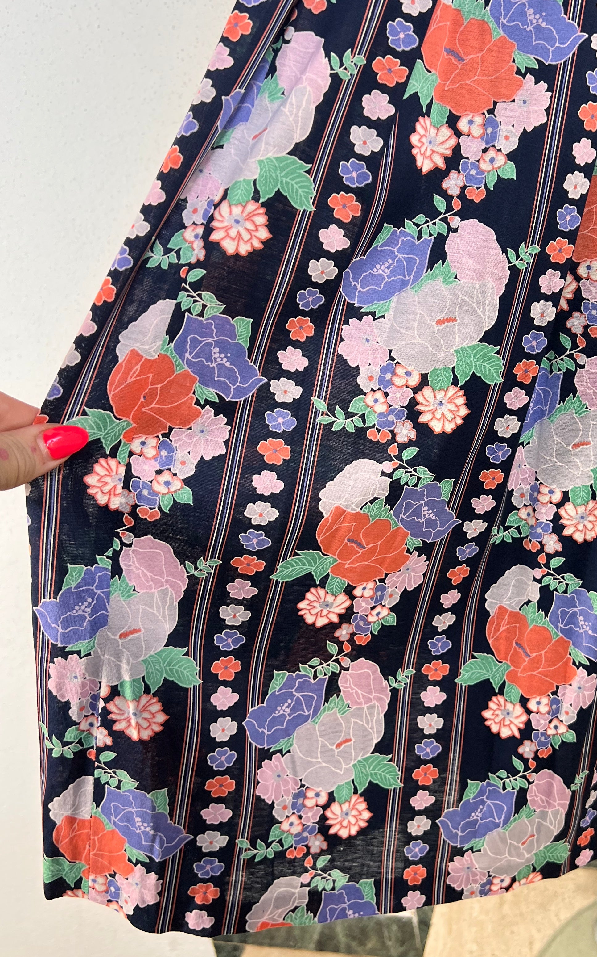 Vintage 70s Bleyle Pleated Flower Skirt