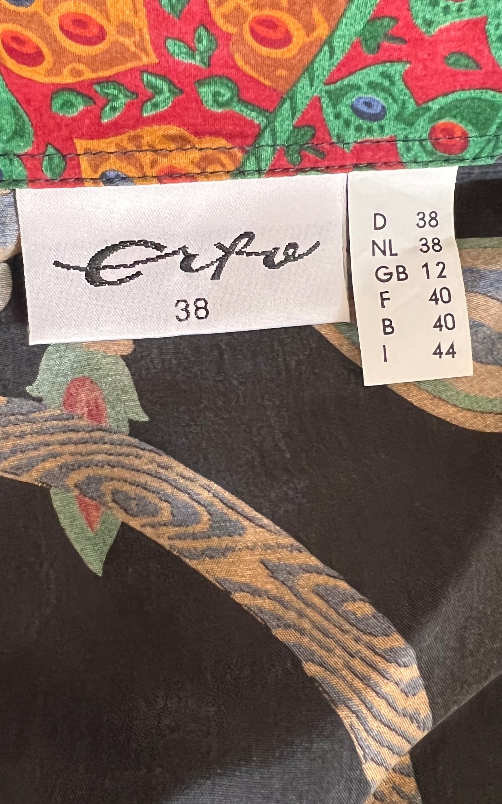 Vintage 90s Erfo Equestrian Cupro Blouse