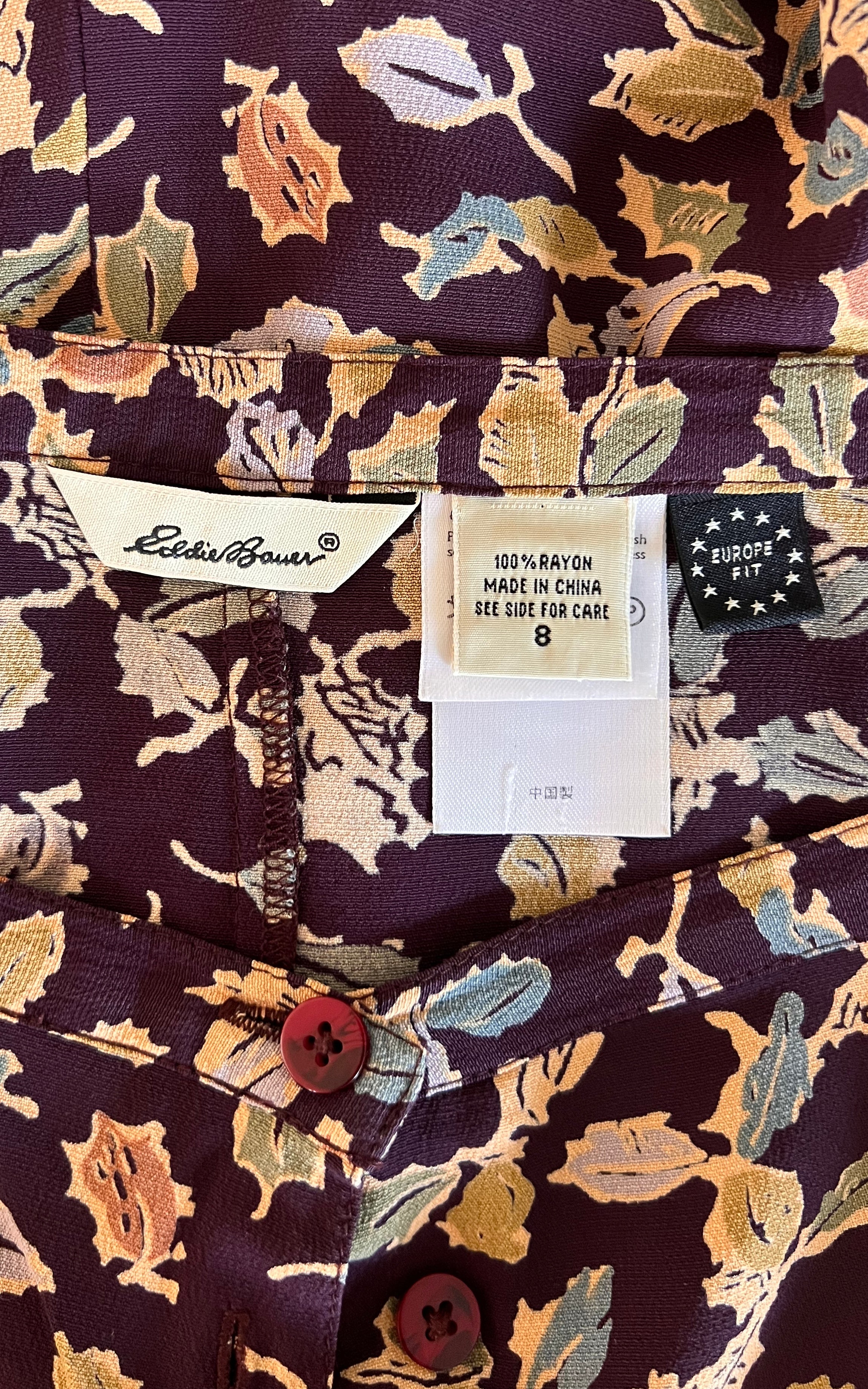 Vintage Eddie Bauer Autum Leafs Maxi Skirt