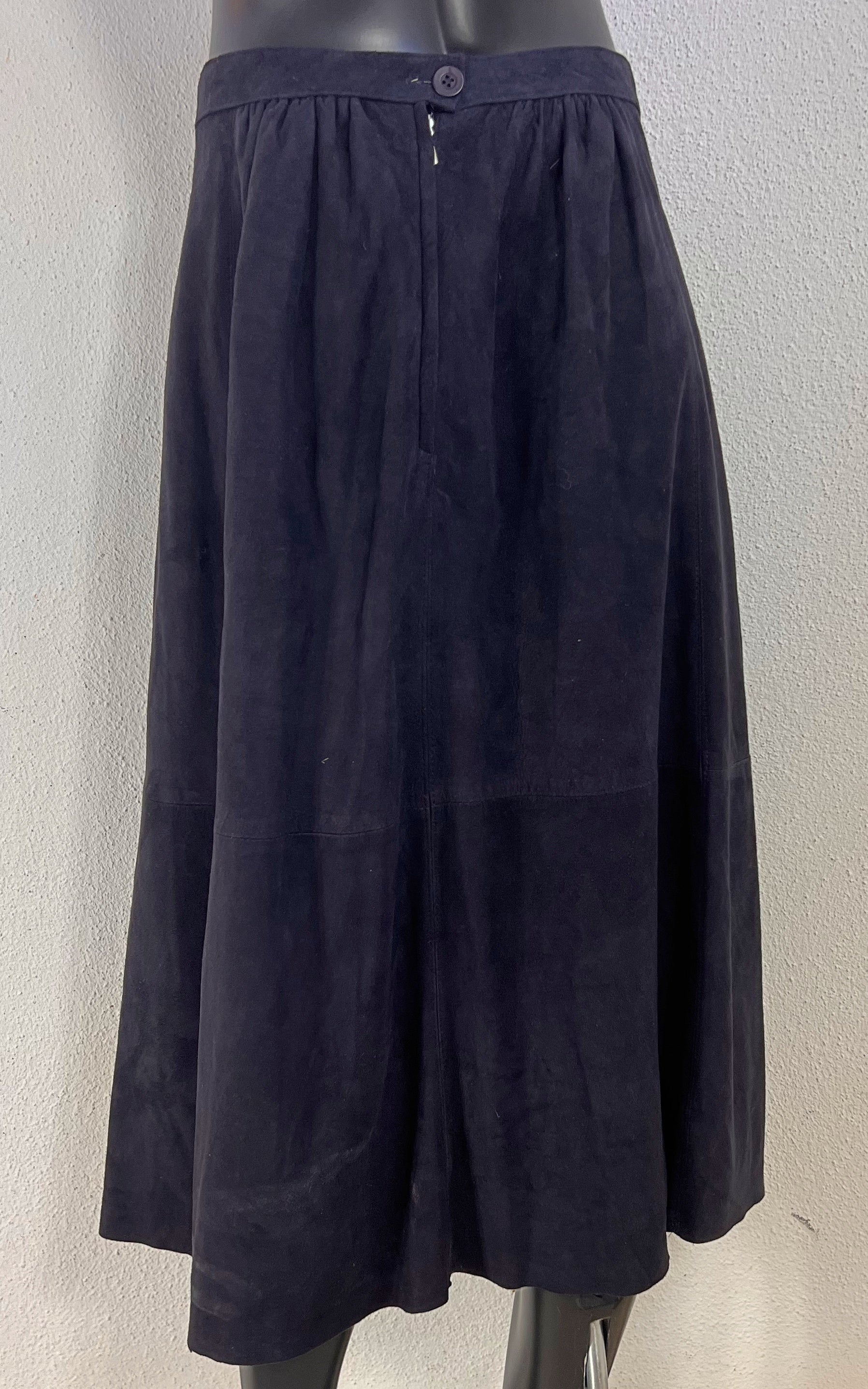 Vintage 70s Darkblue Suede Skirt