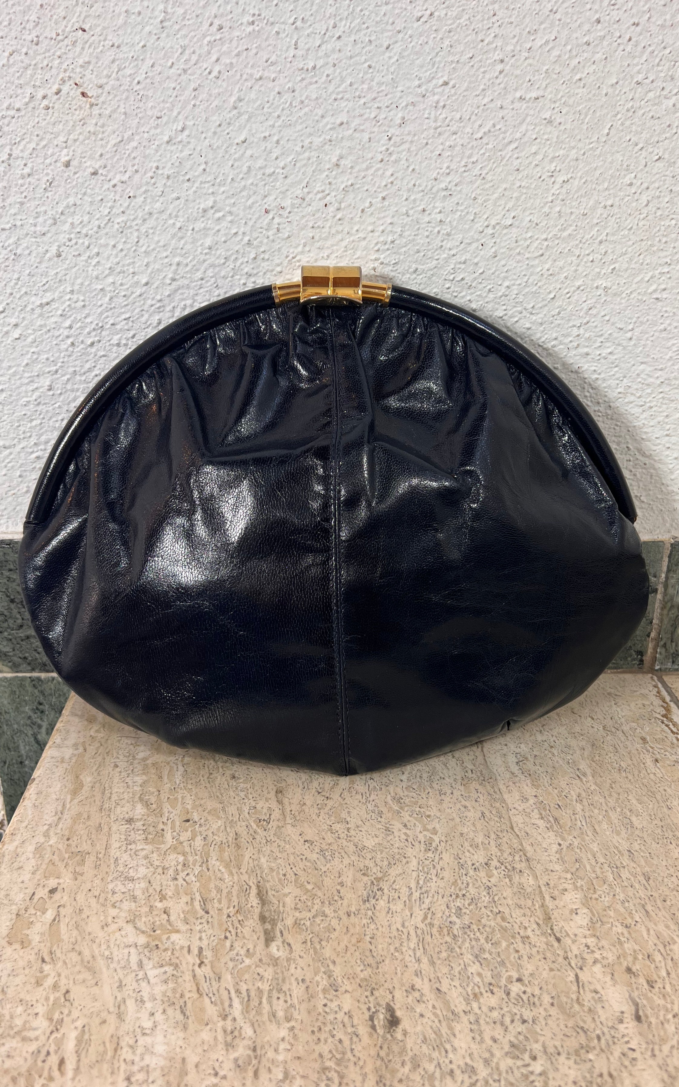 Vintage 70s Darkblue Rodo Italy Clutch Bag