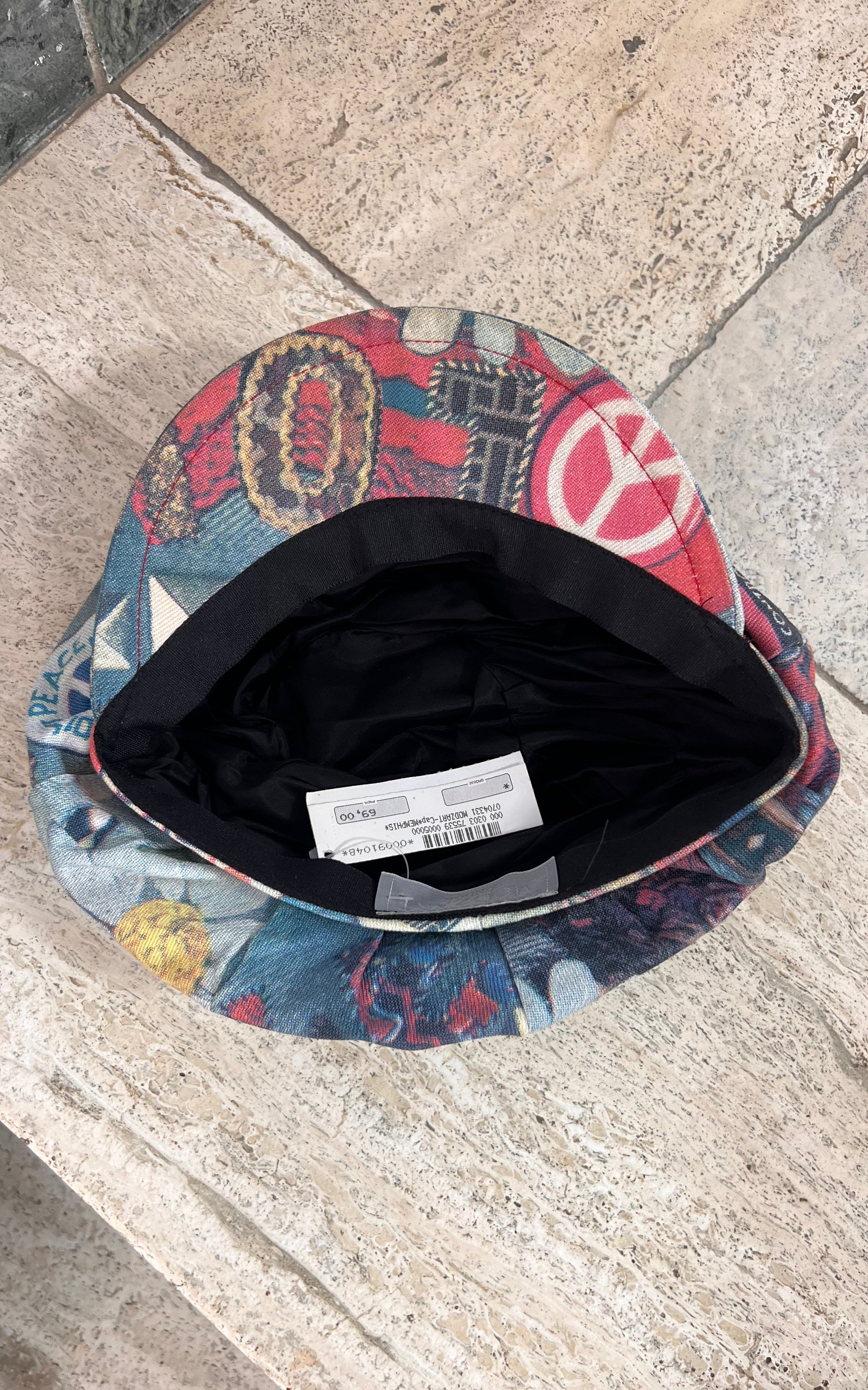 Vintage Modzart London Memphis Print Baker Boy Hat - New Old Stock