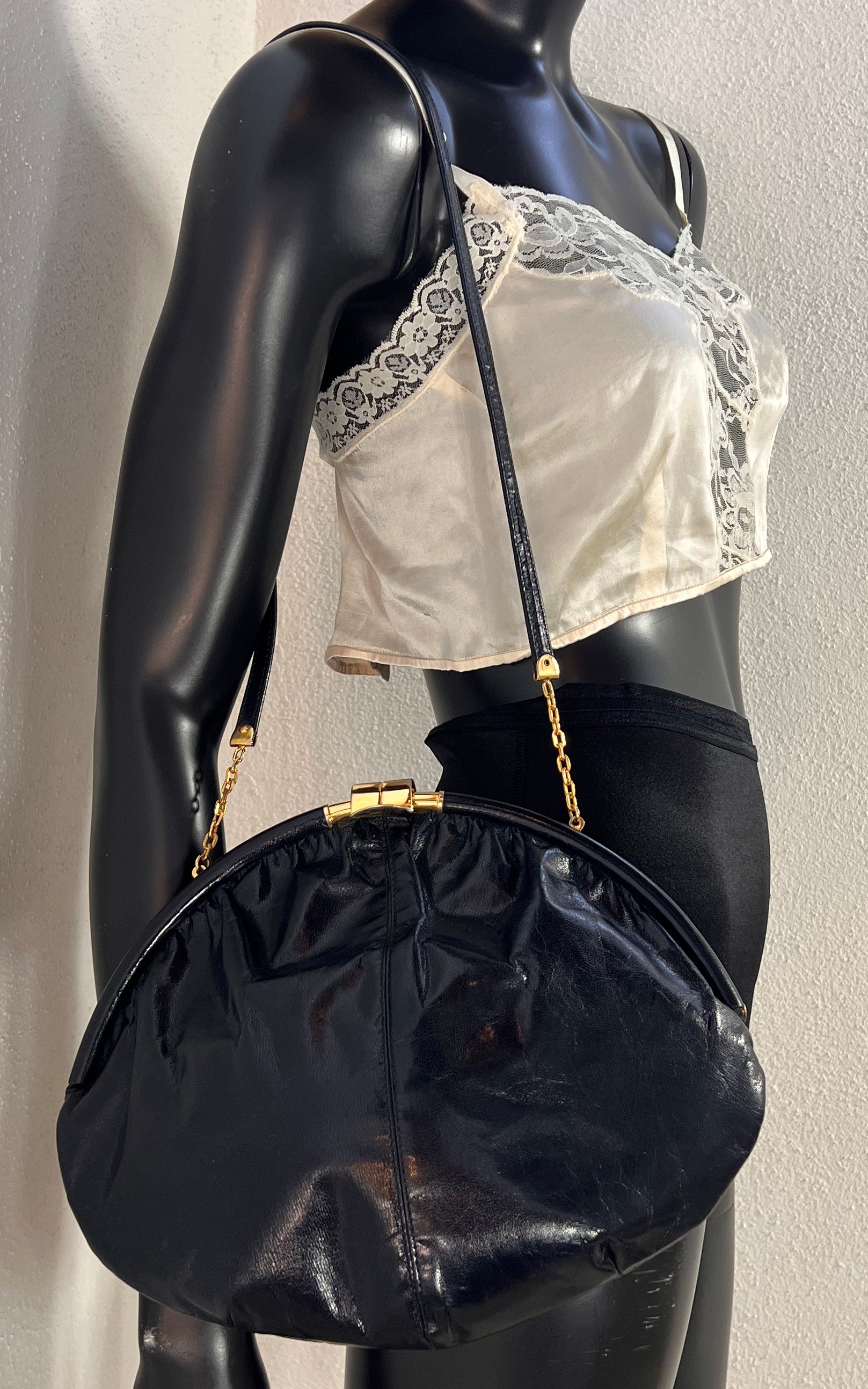 Vintage 70s Darkblue Rodo Italy Clutch Bag