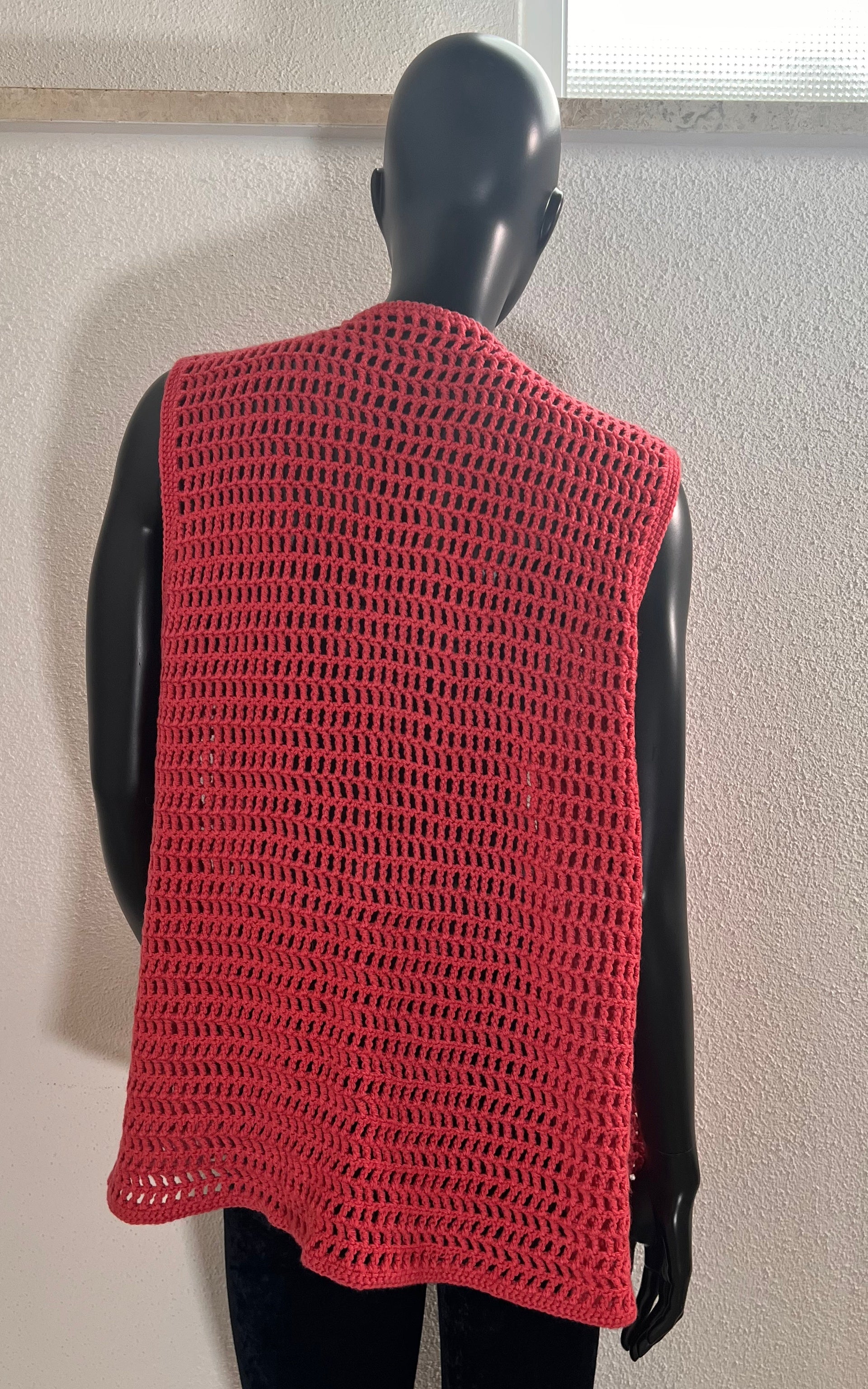 Gilet vintage all'uncinetto fatto a mano anni '70